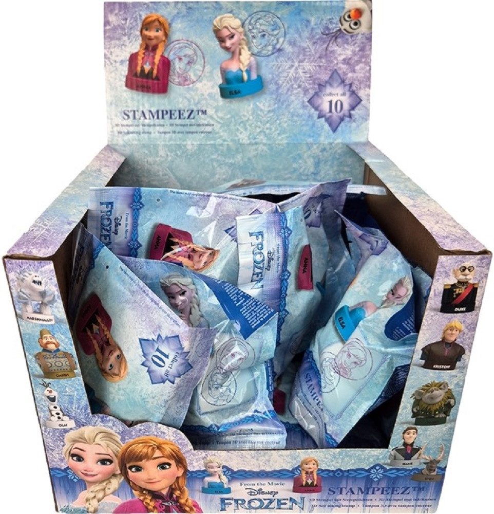 Disney Stempel Disney Frozen Stampeez Stempel Figur Blindpack 3D Spielzeug unsortiert, Figur zum Sammeln Tauschen integriertem Stempel kreative Bastelideen