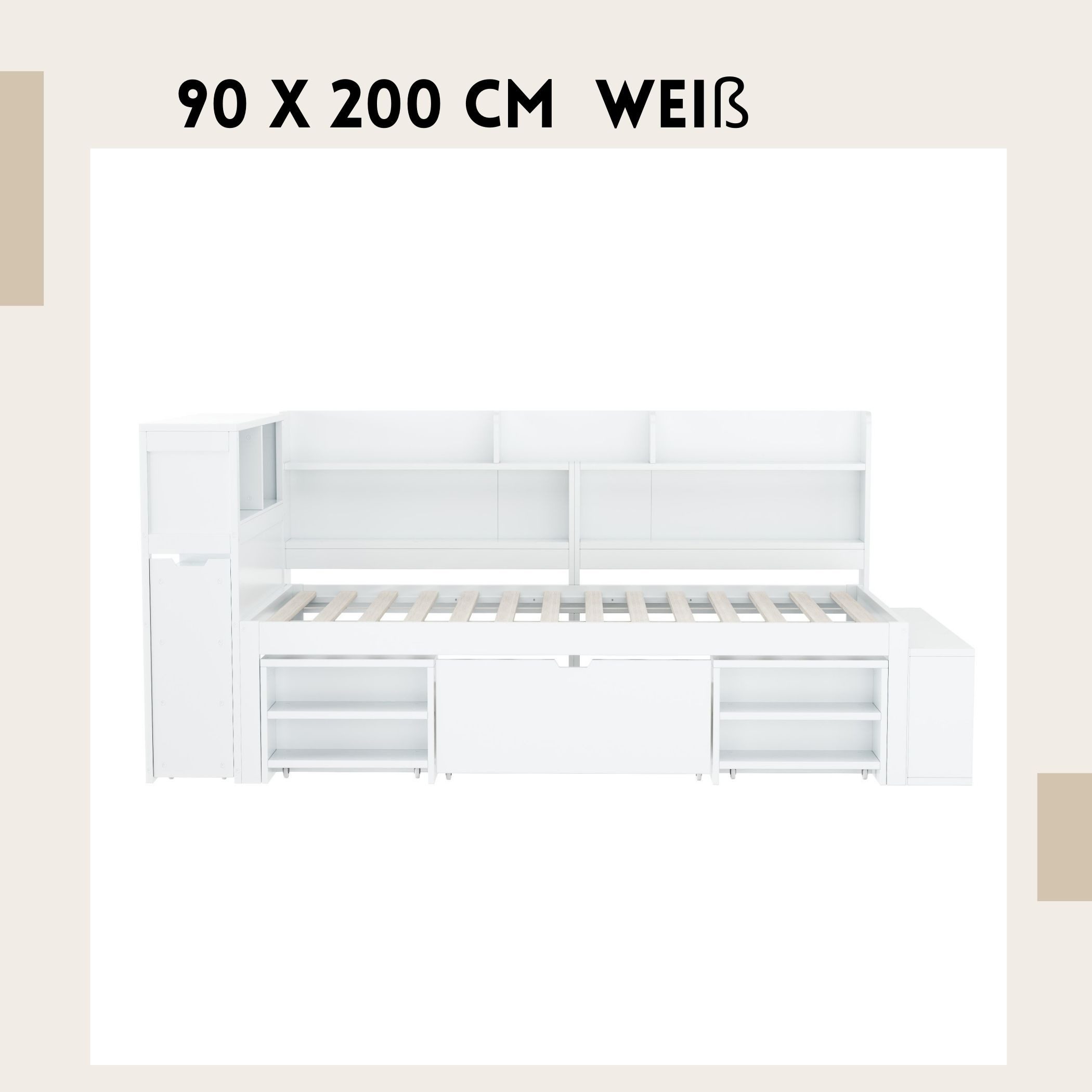 SeedWave Einzelbett Multifunktionales Kinderbett 90x200cm mit günstig online kaufen