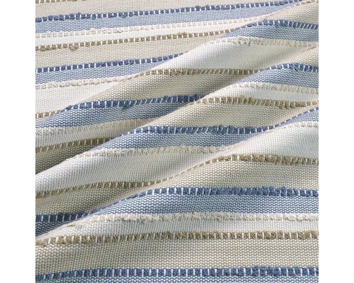 Thumbnail - Stofferia Stoff Outdoorstoff Recycling Jacquard Lampedusa Fernblau, Breite 140 cm, Meterware