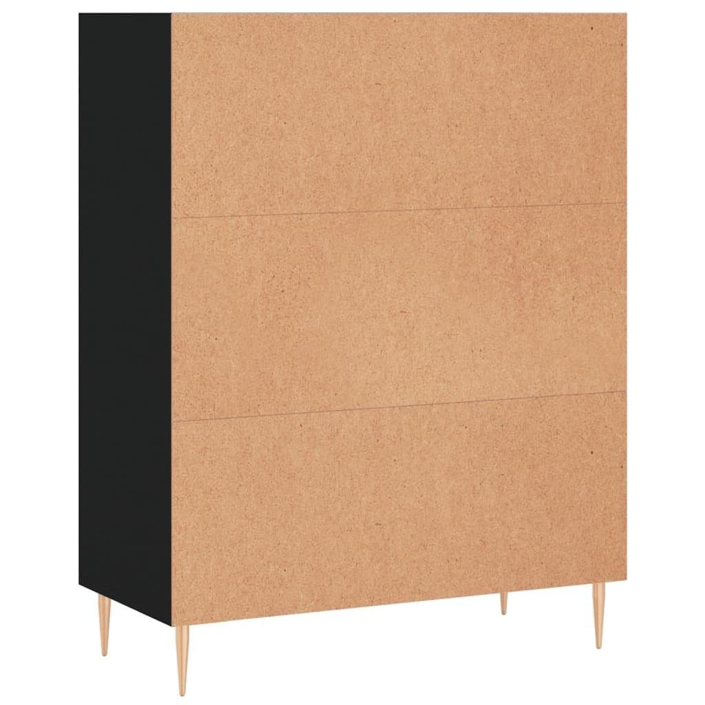 Holzwerkstoff Schwarz Bücherregal cm furnicato 69,5x32,5x90