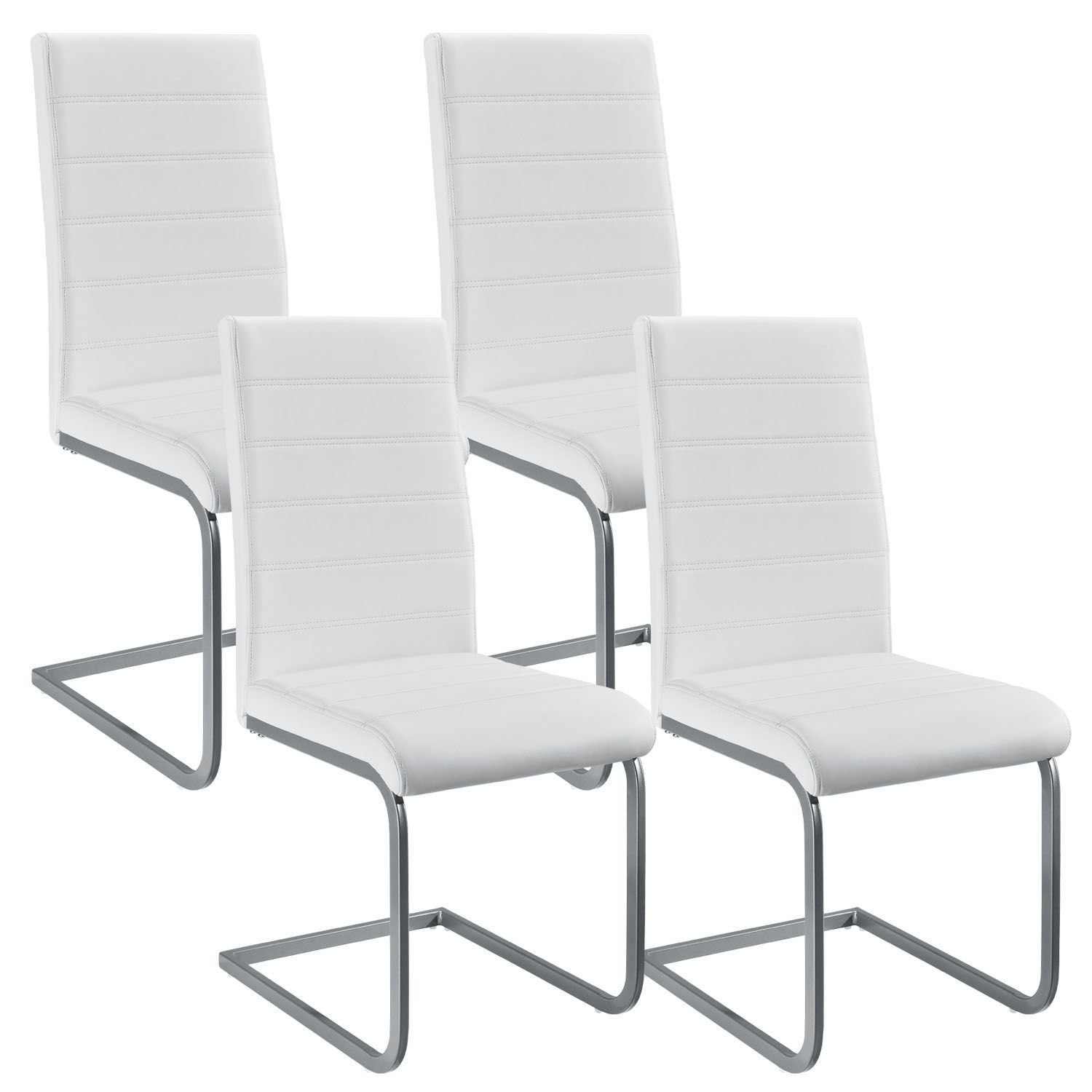 Juskys Freischwinger Vegas, hohe Rückenlehne, pflegeleicht, günstig online kaufen