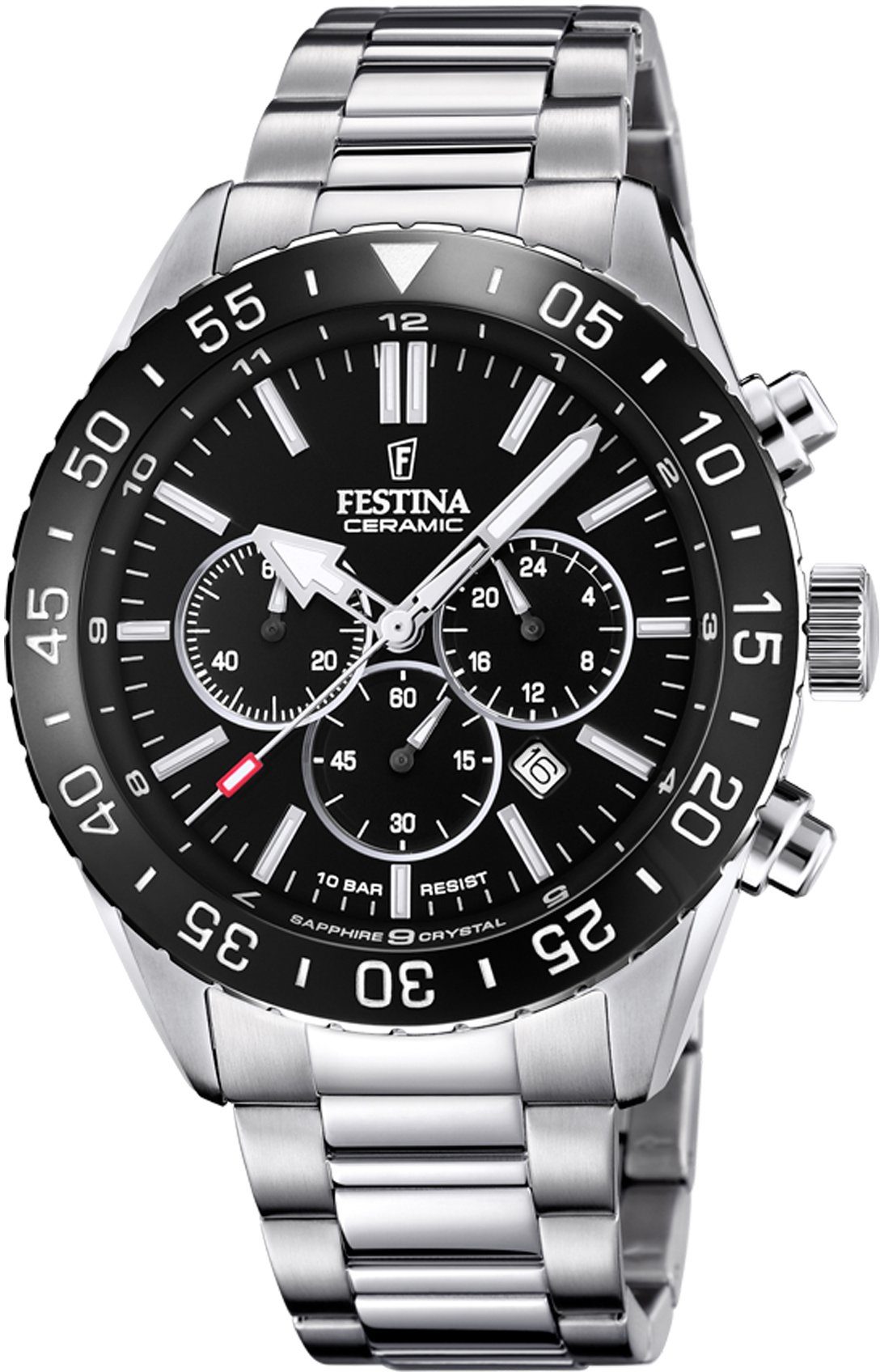 Festina Chronograph Keramik Kollektion F20575/3, Armbanduhr, Quarzuhr, Herr günstig online kaufen