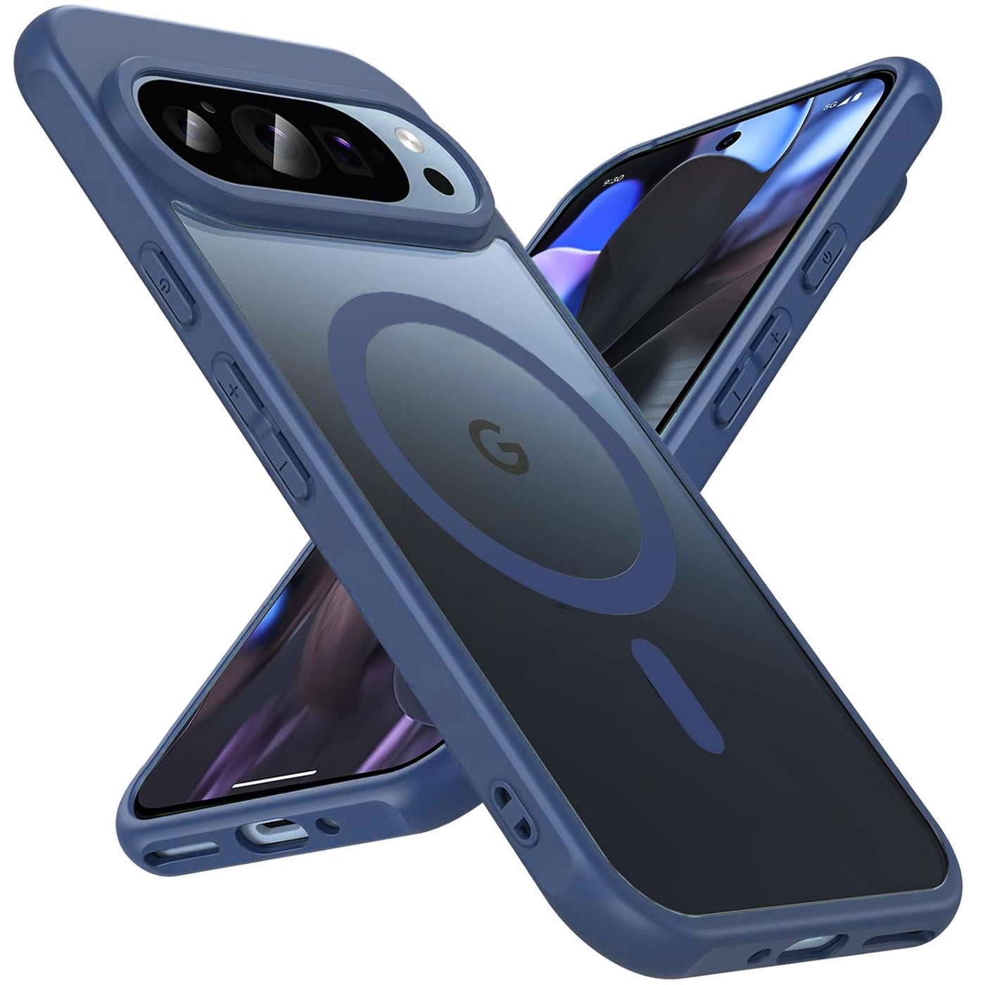 CoolGadget Handyhülle Magnet-Hülle für Pixel 9 Schutzhülle magnetisch 6,3 Zoll, Hülle Matt Stoßfest kompatibel mit QI-Laden Zubehör Kameraschutz Case
