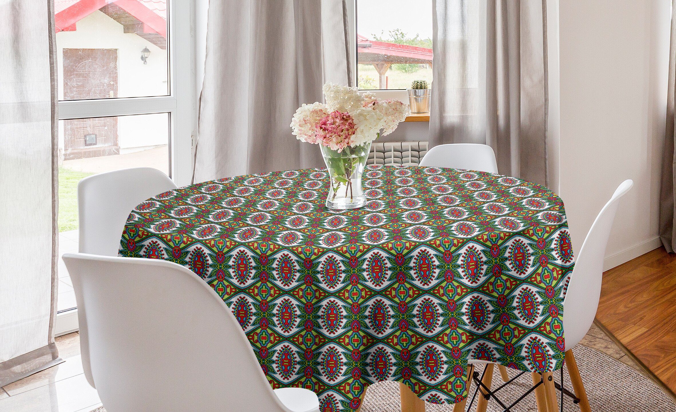 Tischdecke Esszimmer orientalisch Kreis Abdeckung Dekoration, Abakuhaus für leafs Küche Tischdecke