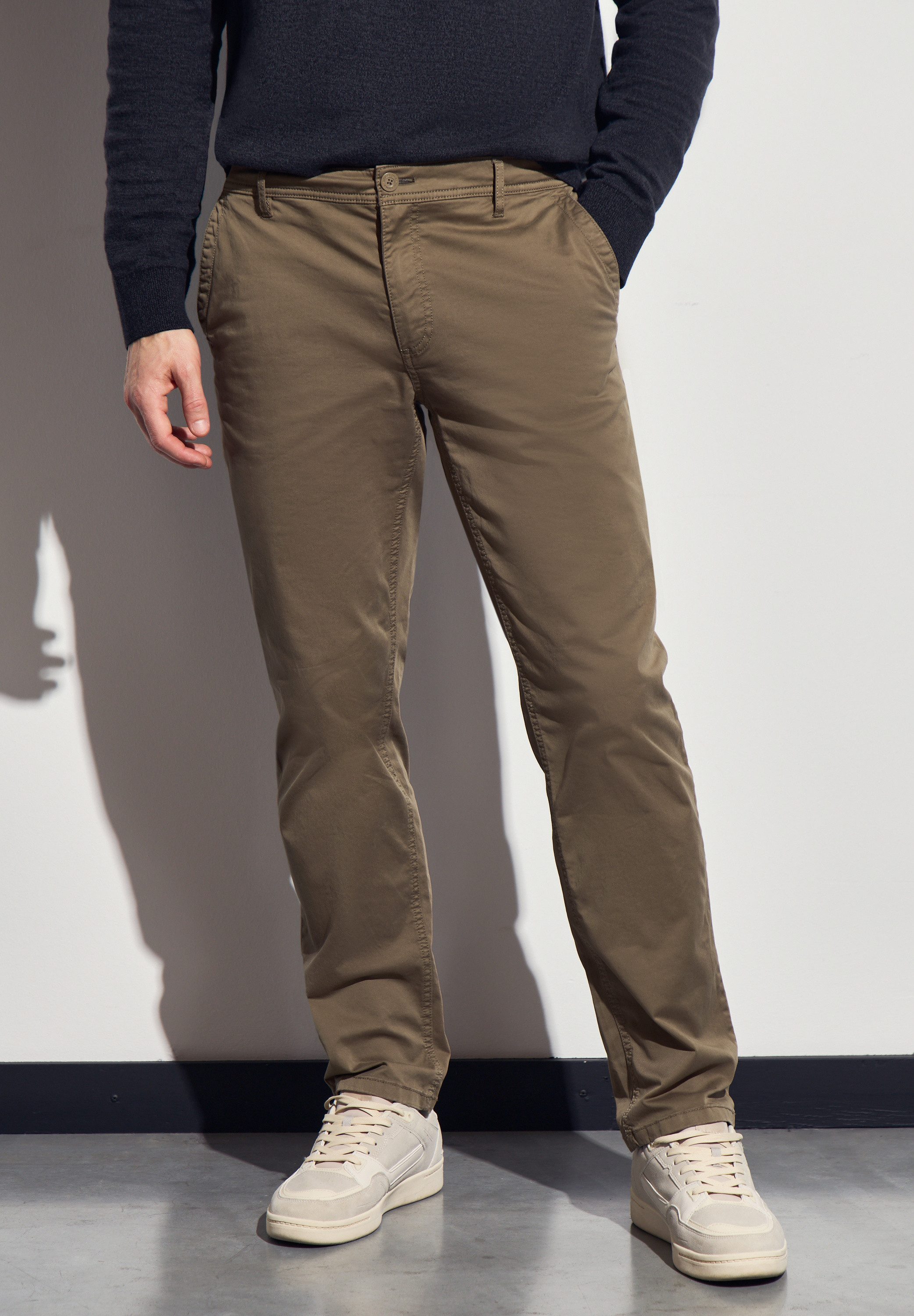 STREET ONE MEN Chinohose aus Baumwolle mit Stretchanteil