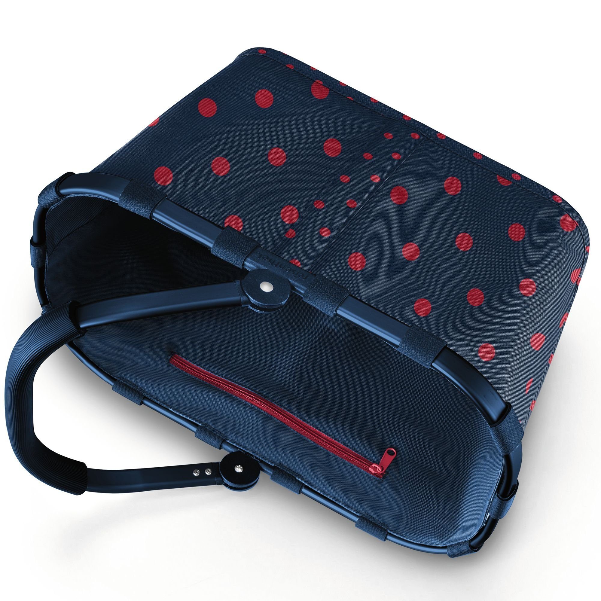 REISENTHEL® red frame Shopper, Polyester mixed dots