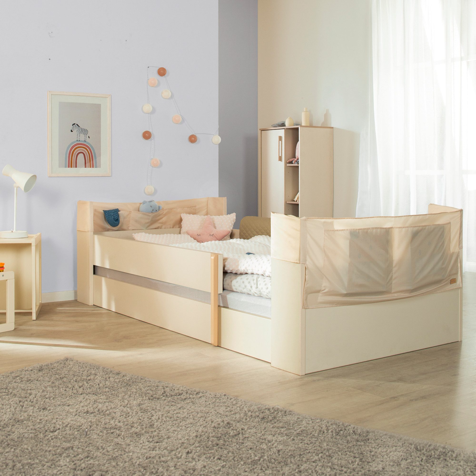 Kinderbett Flexi Grow 90 x 200 cm- mitwachsendes & modulares Bett-System aus Holz