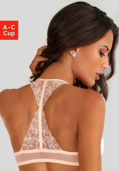 LASCANA Push-up-BH mit extravagantem Rücken aus Stickerei Spitze, sexy Dessous