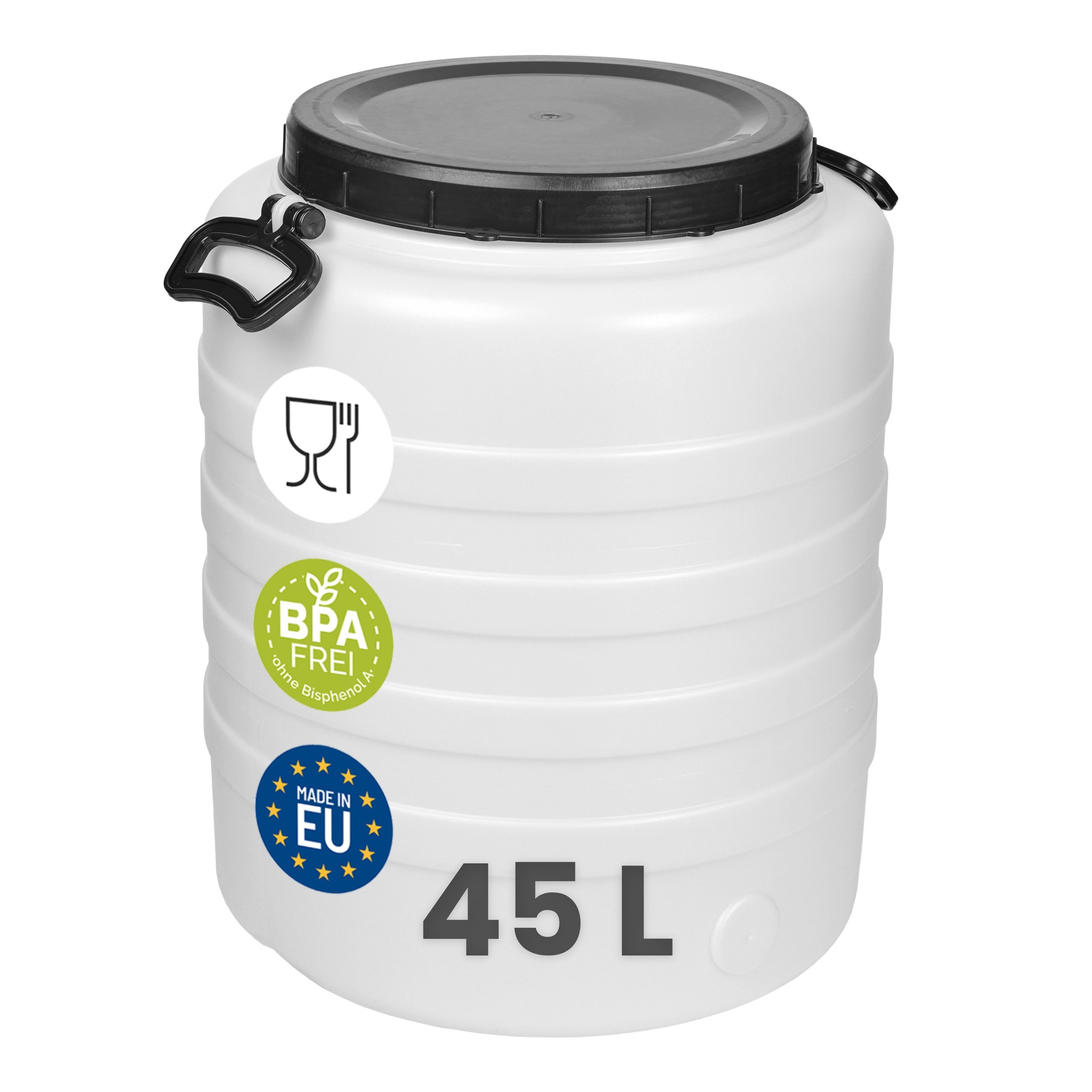 Garronda Regentonne 45 L Weithalsfass Futtertonne aus HDPE Wasserbehälter GD-0187, 45 l, (1-tlg)