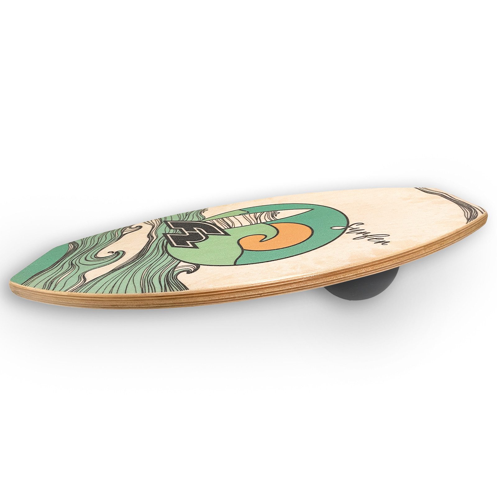 Balanceboard F2 Balance Board Drop inkl. Ball 60x35cm Natur