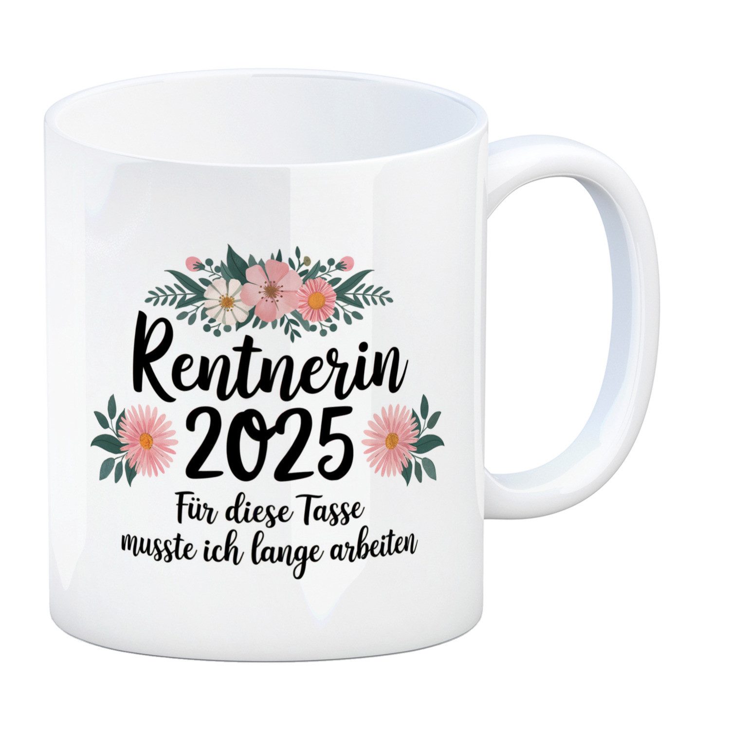 speecheese Tasse Rentnerin 2025 - Lange gearbeitet Kaffeebecher