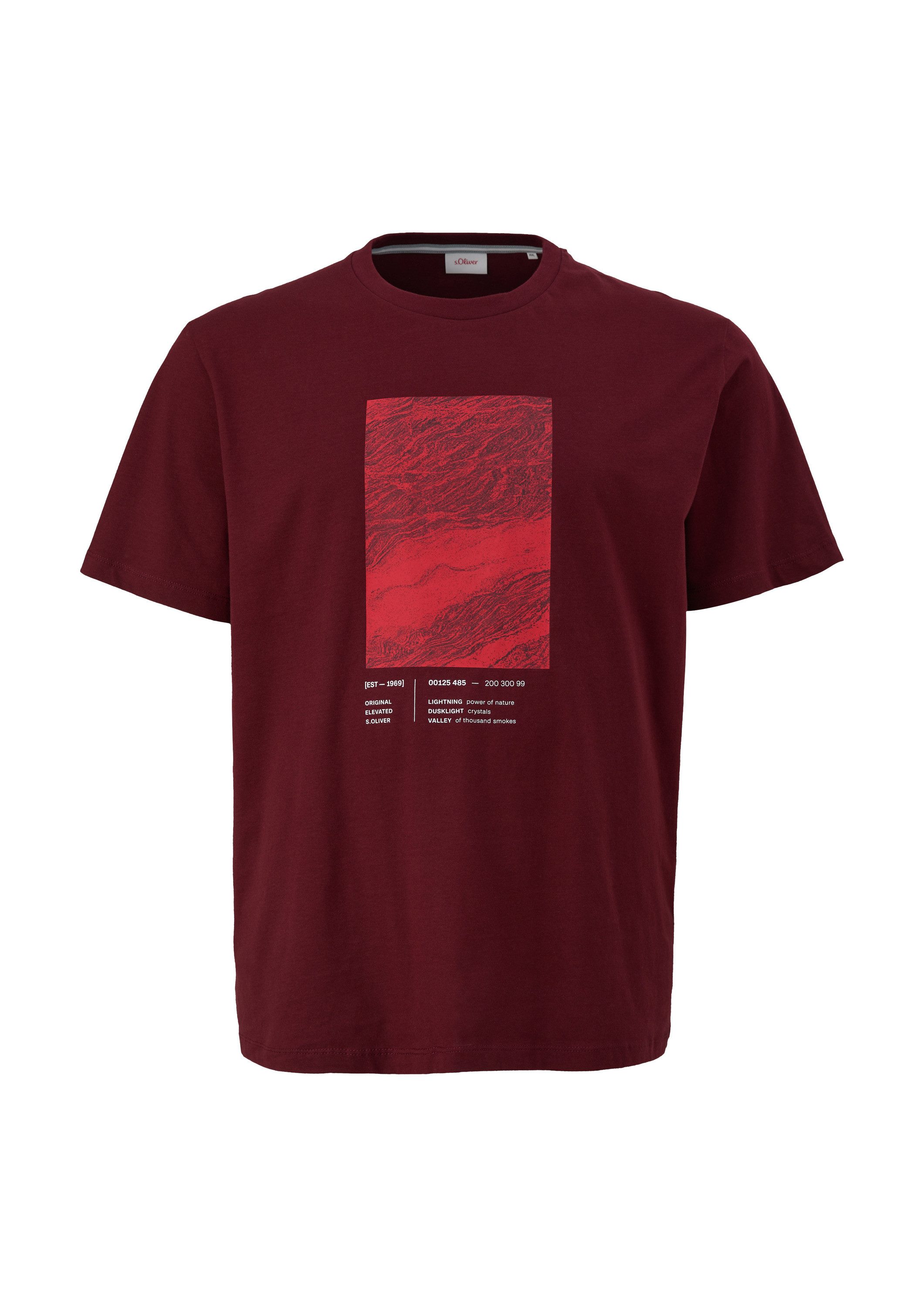 s.Oliver Kurzarmshirt T-Shirt T-Shirt mit Frontprint günstig online kaufen