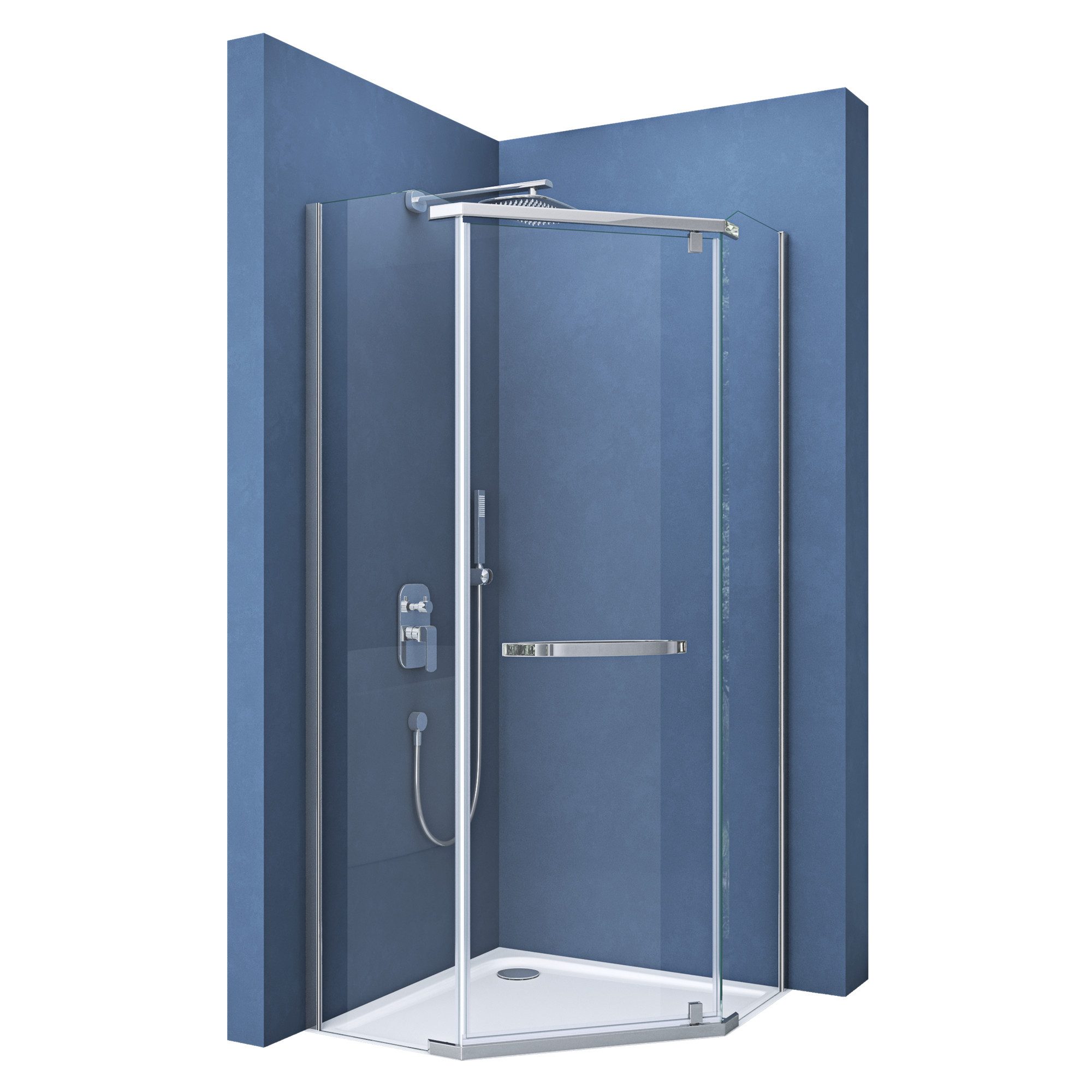 doporro Fünfeckdusche Fünfeckdusche Duschkabine Klarglas Easy-Clean-Beschic günstig online kaufen