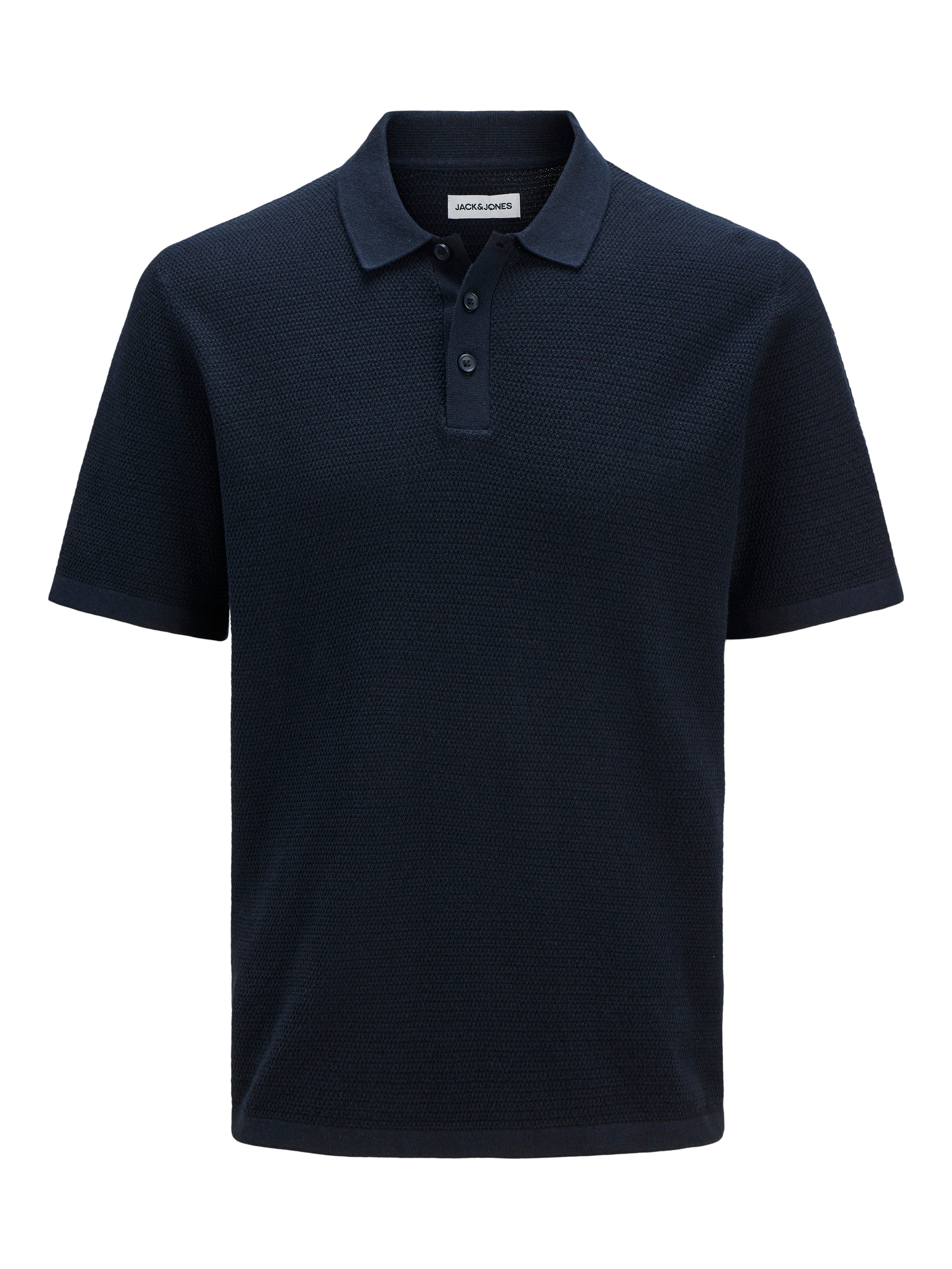 Jack & Jones PlusSize Polokragenpullover JJEGEORGE KNIT POLO SS SN PLS mit Polokragen