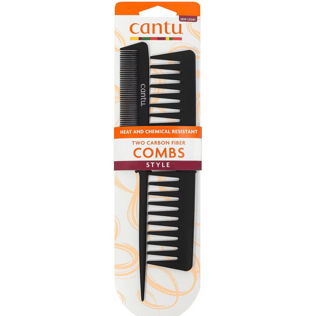 Cantu Haarkamm Set Duo, Styling, Haarkamm aus Kunststoff, Schwarz, 2 Stück