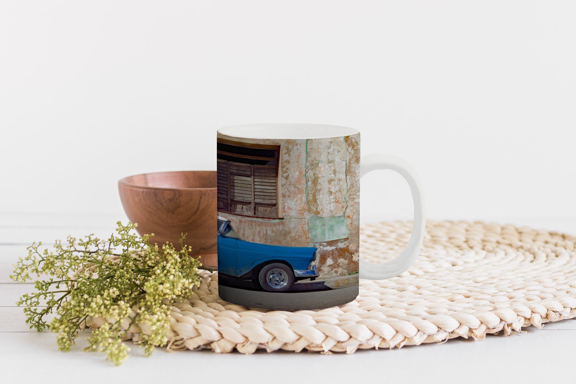 Kaffeetassen, MuchoWow Oldtimer Becher, Auto Teetasse, Kuba, - Tasse - Keramik, Geschenk Teetasse,