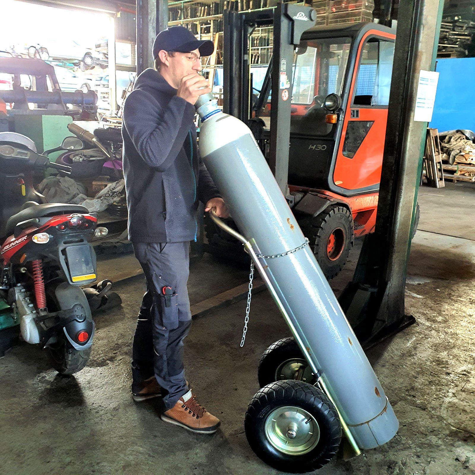 Forest Master Sackkarre ZERO Gas Flaschen Karre 150 kg ZGCHT