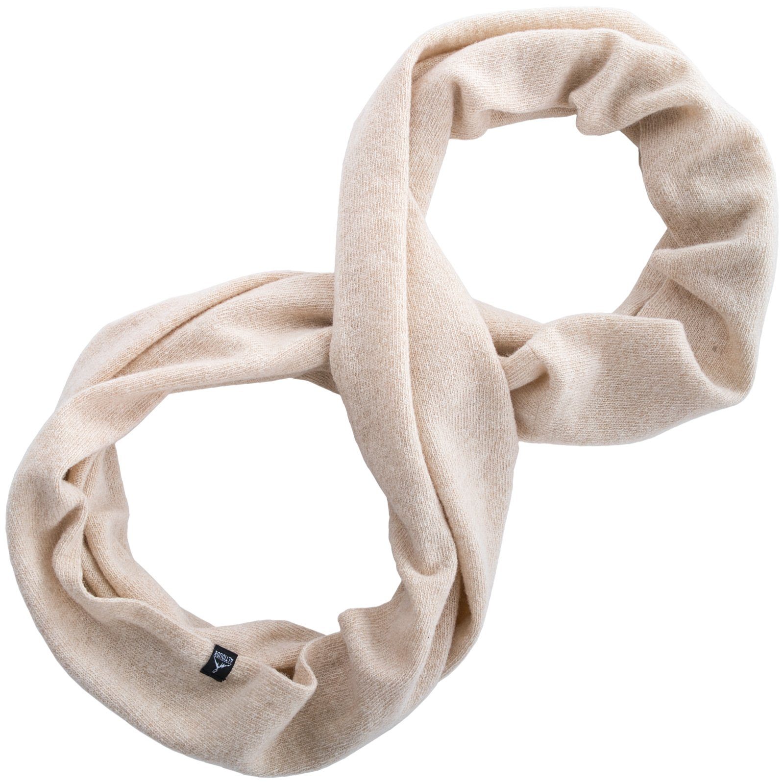 ALTIDUDE Wollschal Wollschal Loop Fein Strickschal Unisex, Winter Schal Tuch XL Lamm Wolle Beige