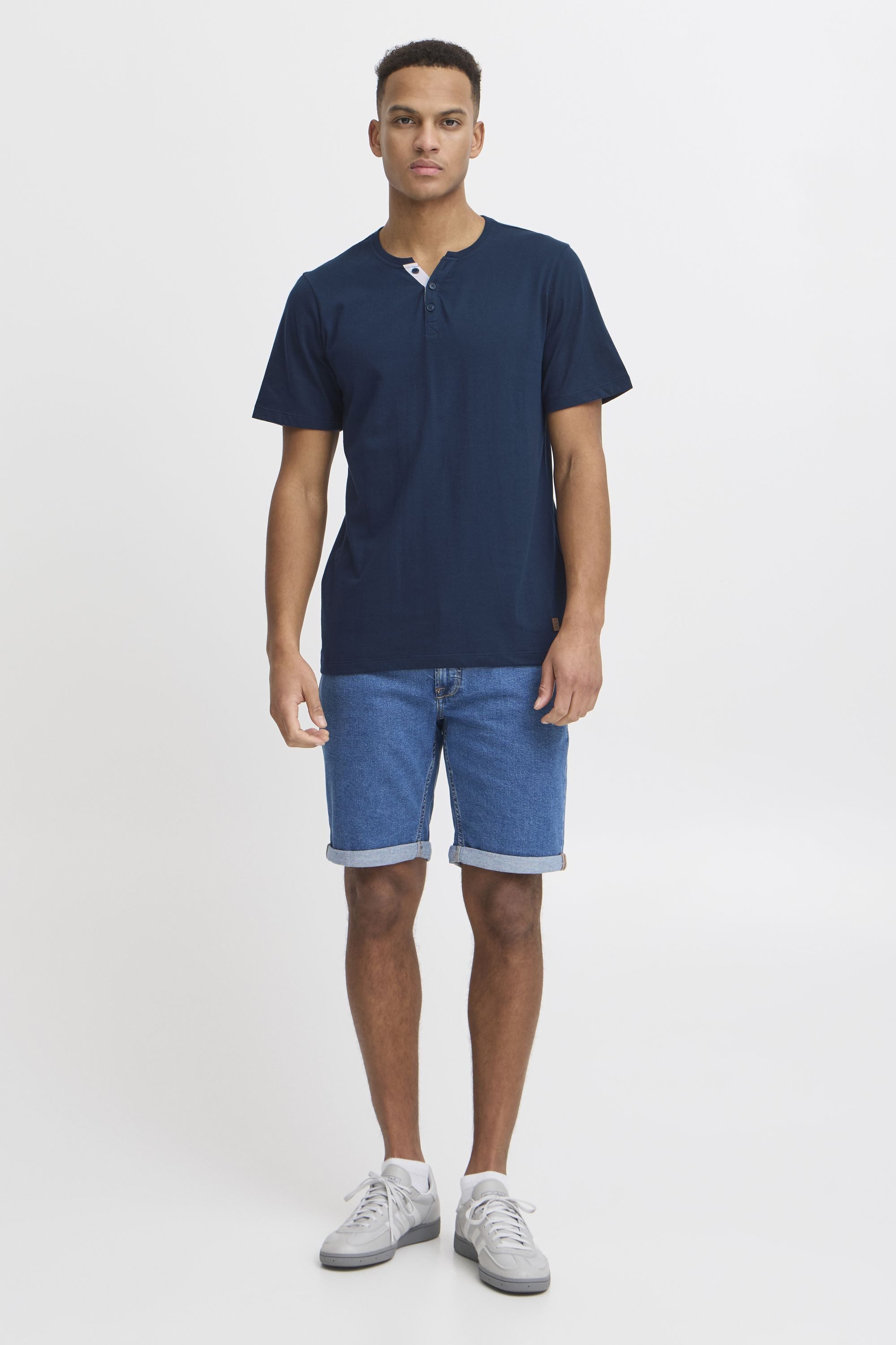 Blend T-Shirt BHHoley (2-tlg) Klassisches Grandad T-Shirt - 2er Pack