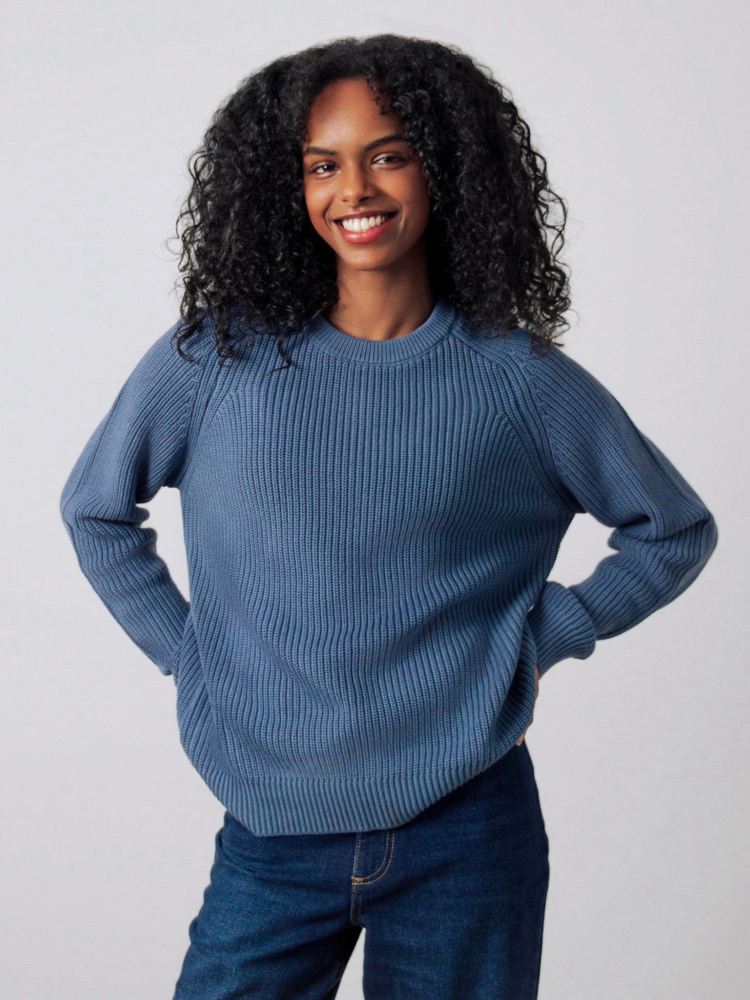 HONEST BASICS Rundhalspullover aus schwerem Strick günstig online kaufen