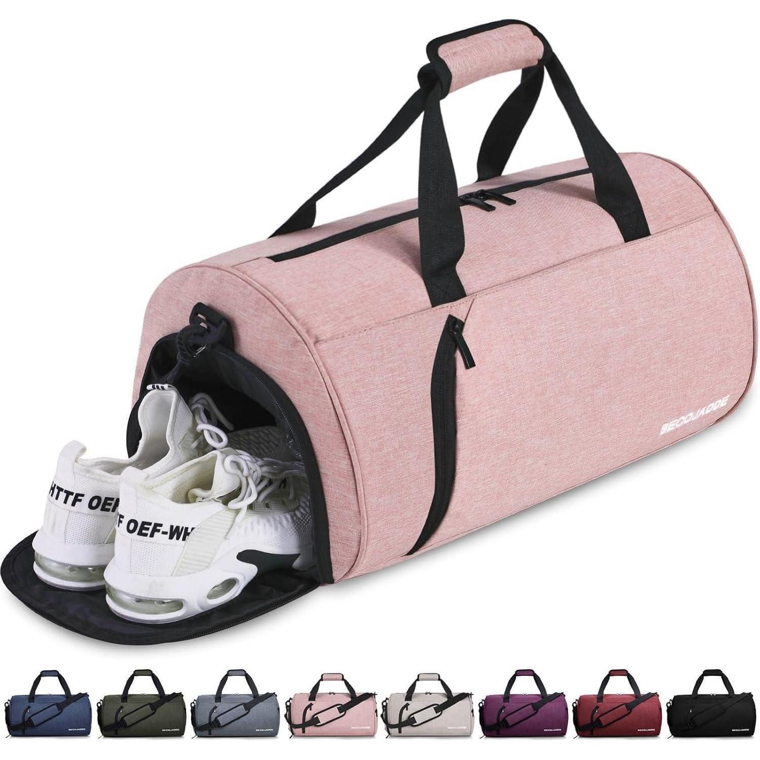 LuxusKollektion Sporttasche Sporttasche Reisetasche Handgepäcktasche Schuhfach Nassfach 35L Rosa