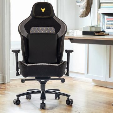 liebtech Gaming-Stuhl 200KG Strapazierfähigkeit Bürostuhl 200KG Verstellbare Armlehne (4D Gamer Stuhl mit Lendenwirbelstütze Chefsessel), Ergonomischer Schreibtischstuhl