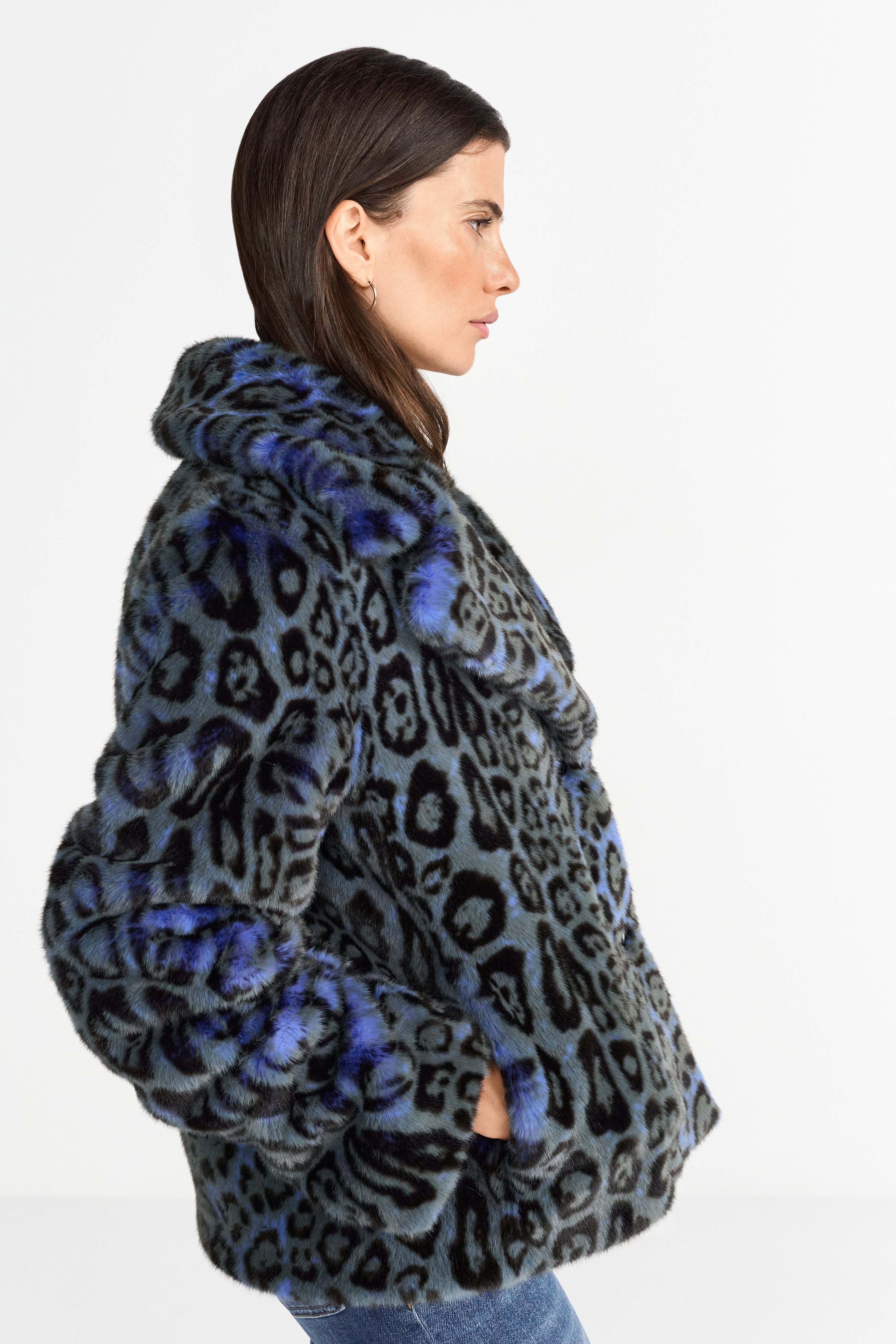 RICHROYAL Fellimitatjacke mit Reverskragen günstig online kaufen