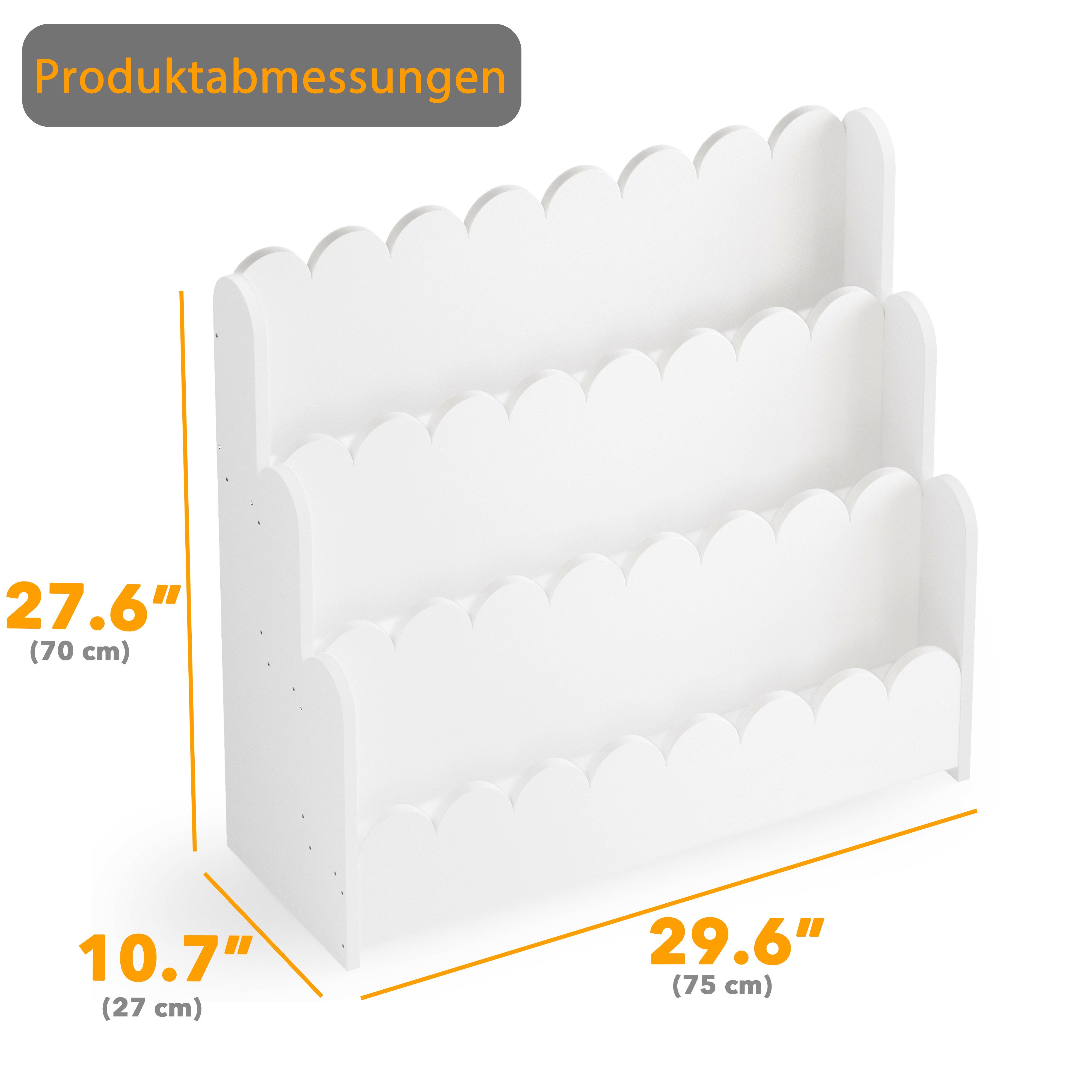 SpaceAid Bücherregal 3-stöckiges Kinderregal, Montessori-Bücherregal für Kleinkinder, 27T x 75B x 70H cm – Bild 5 von 5