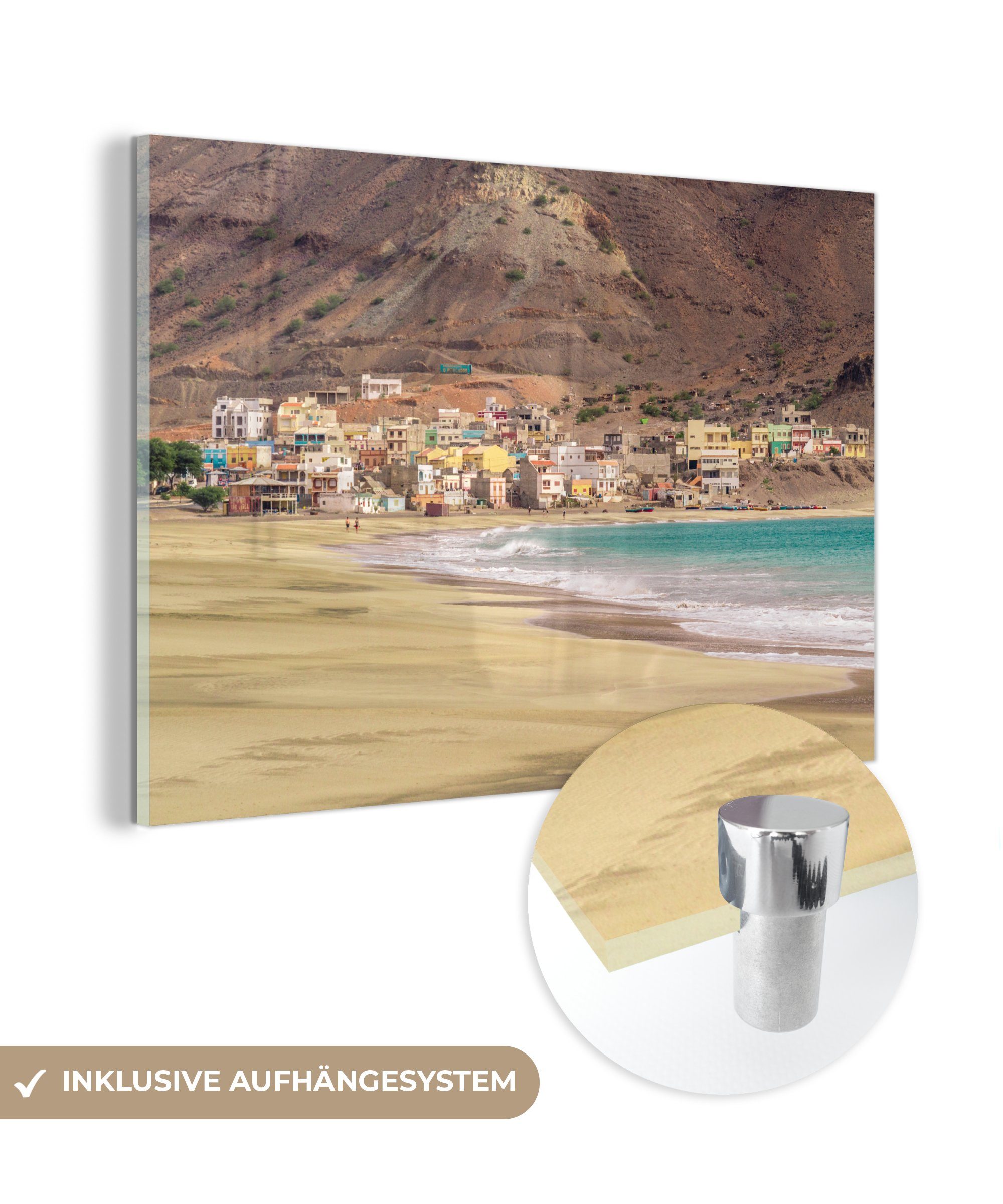 MuchoWow Acrylglasbild Strand - Meer - Kap Verde, (1 St), Acrylglasbilder Wohnzimmer & Schlafzimmer