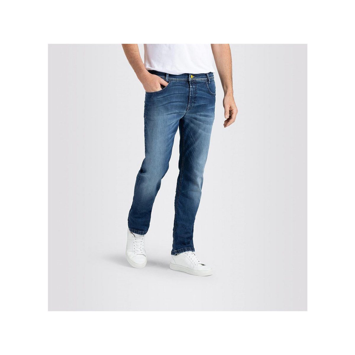 dunkel-blau 5-Pocket-Jeans MAC (1-tlg)