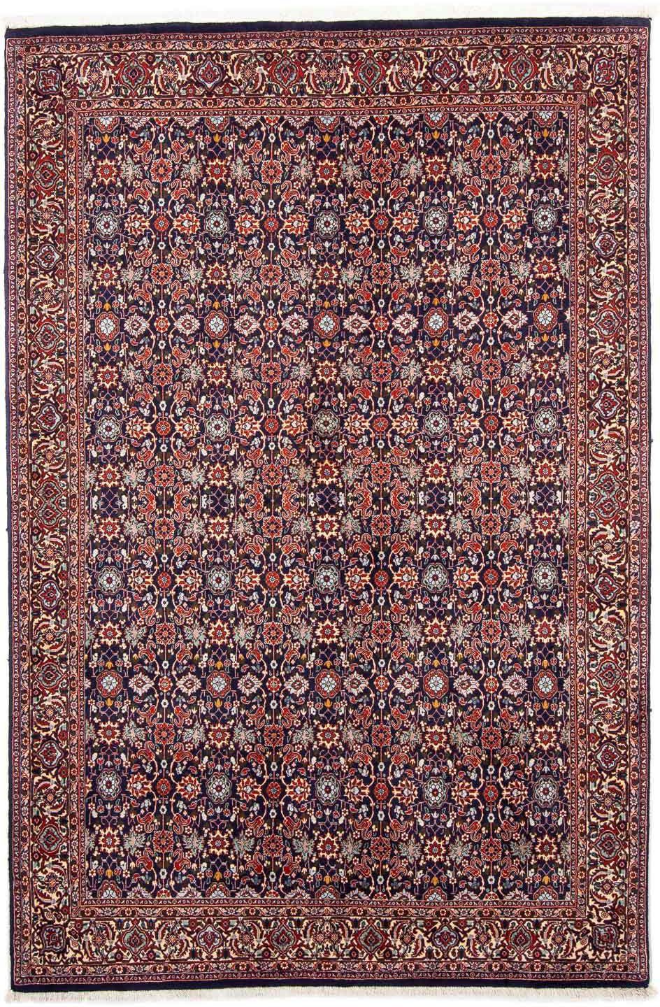 Orientteppich Perser - Bidjar - Höhe: x 163 15 Einzelstück rechteckig, 247 mit - mm, Wohnzimmer, Zertifikat dunkelblau, Handgeknüpft, morgenland, cm