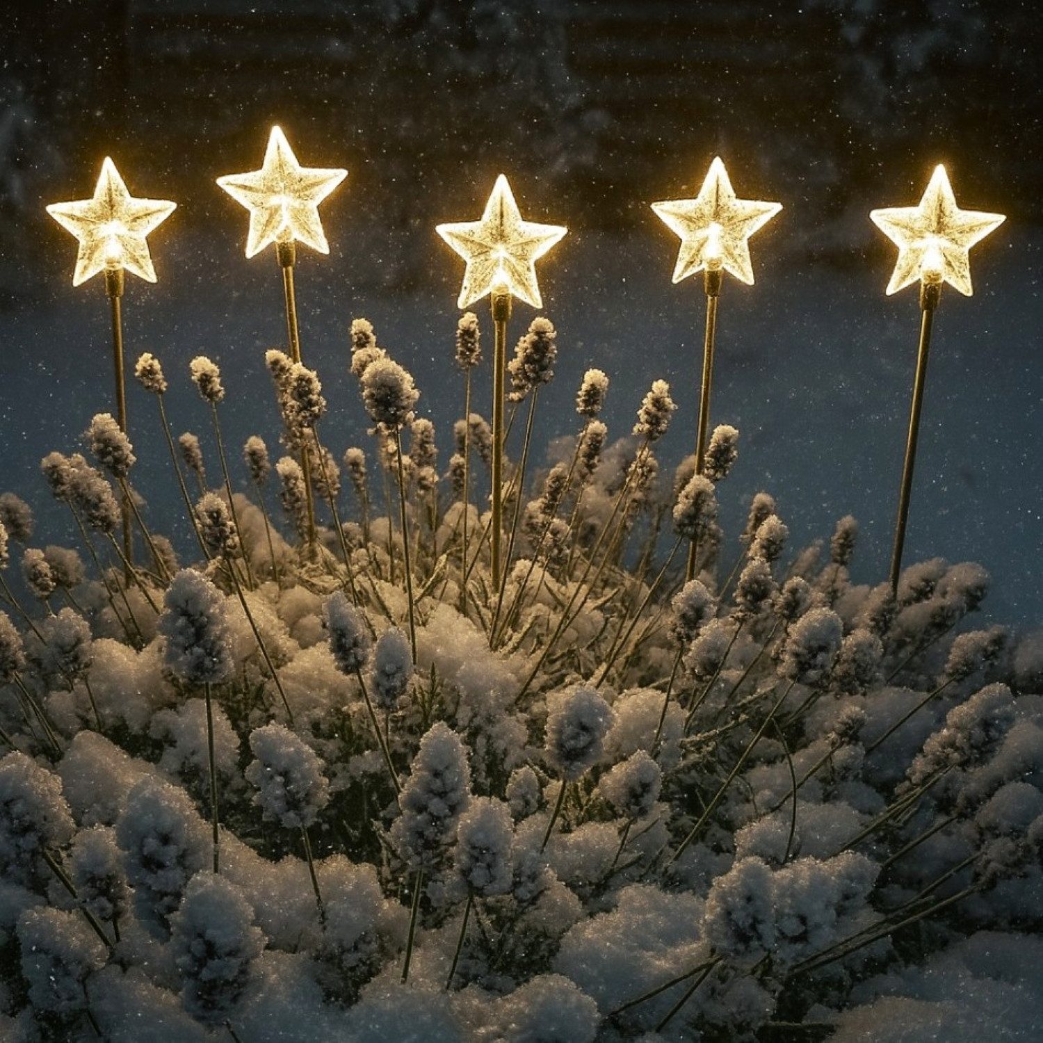 Online-Fuchs Gartenstecker - Solarleuchten, 5 Sterne im Set als Weihnachtsd günstig online kaufen