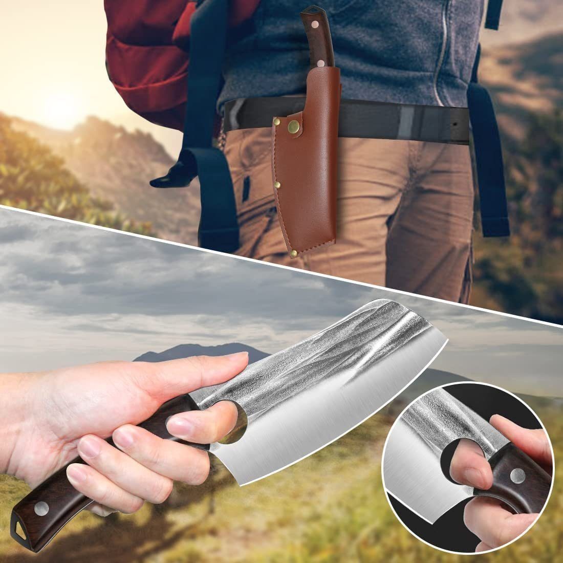 Fleischmesser Ausbeinmesser Home safety Hackmesser Outdoor-Küche Hackmesser Handgeschmiedetes