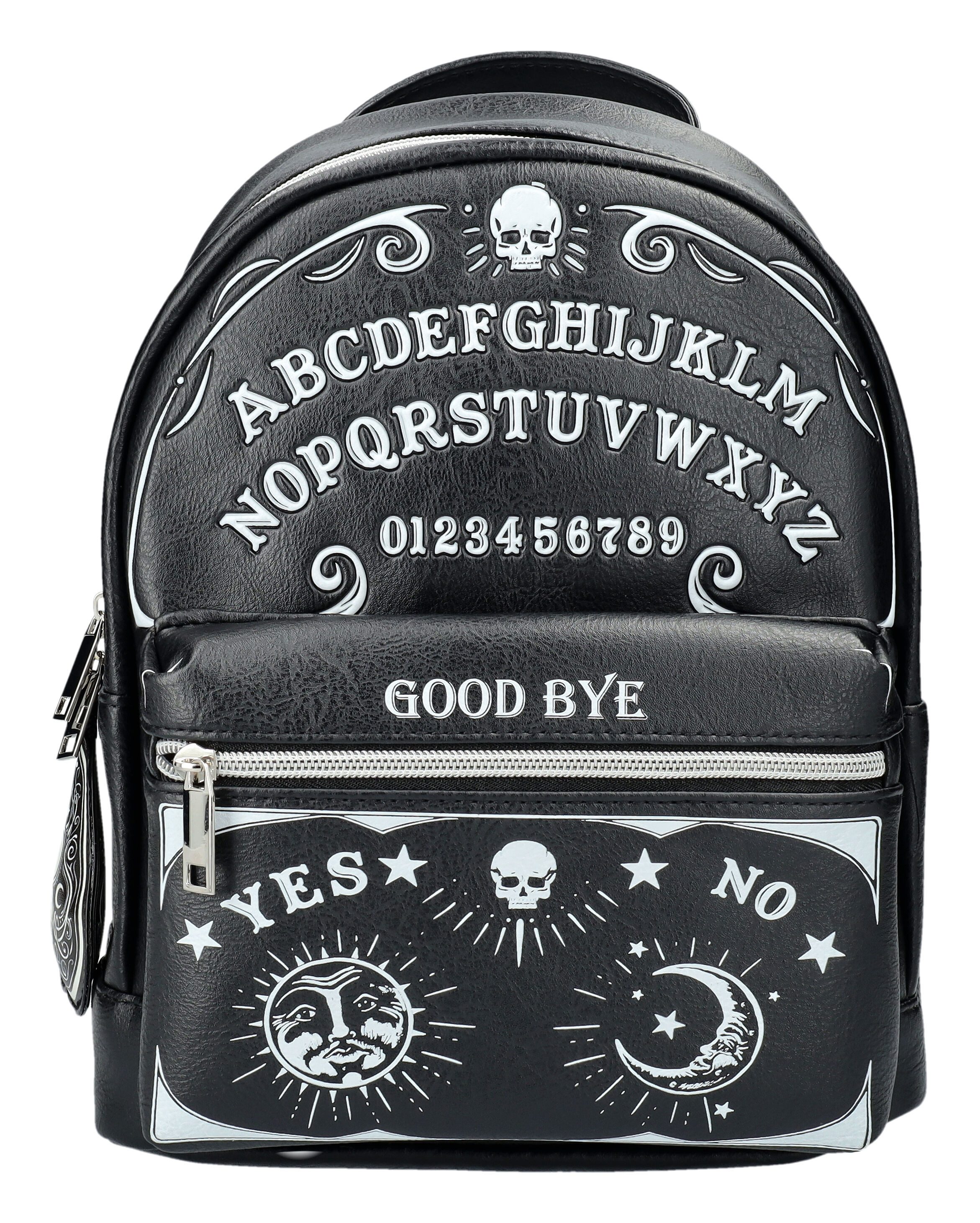 Figuren Shop GmbH Rucksack Ouija Rucksack – Spirit Board Gothic Tasche mit Planchette 30 cm, Spirit Board Design