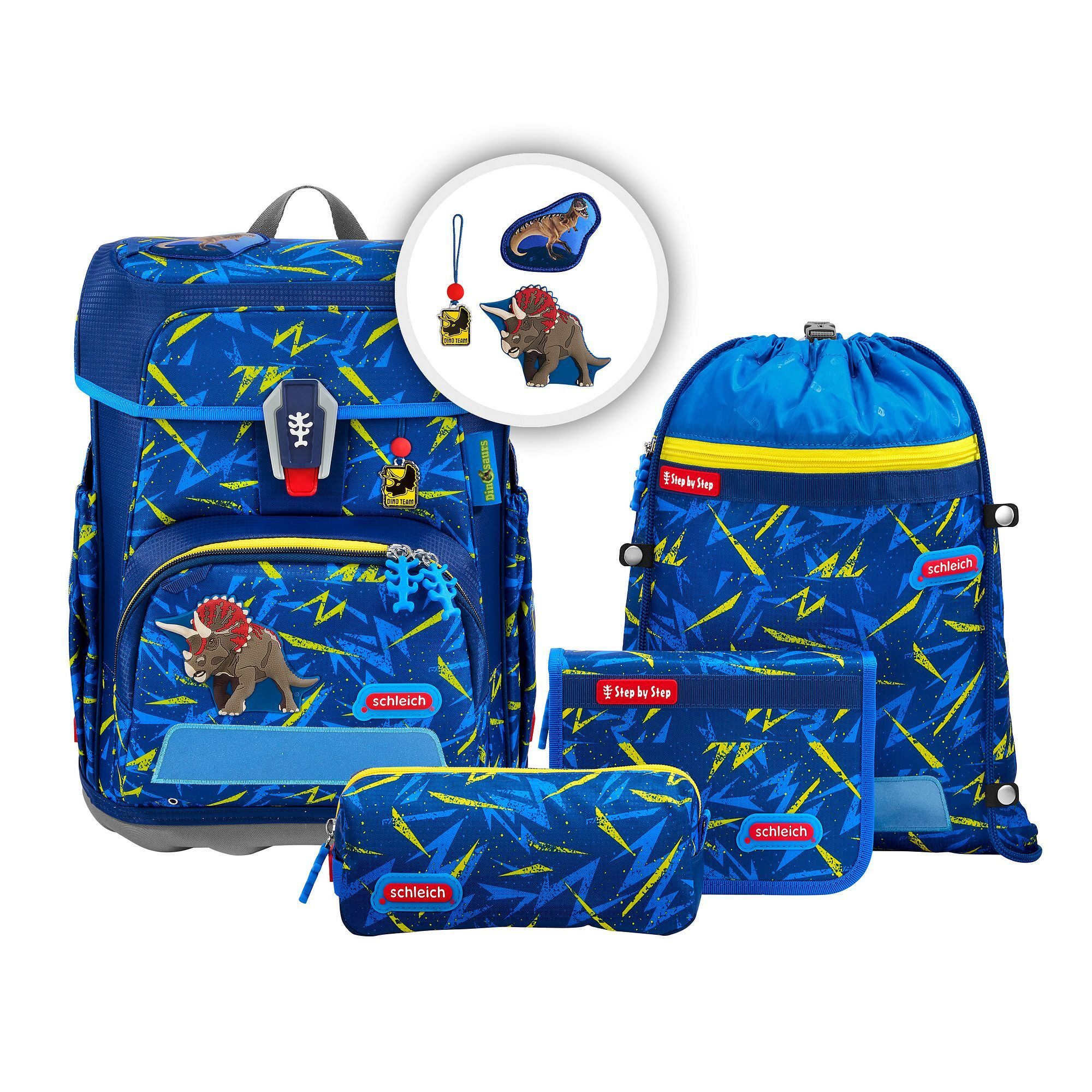 Step by Step Schulranzen Cloud Schleich (5-tlg), Polyester