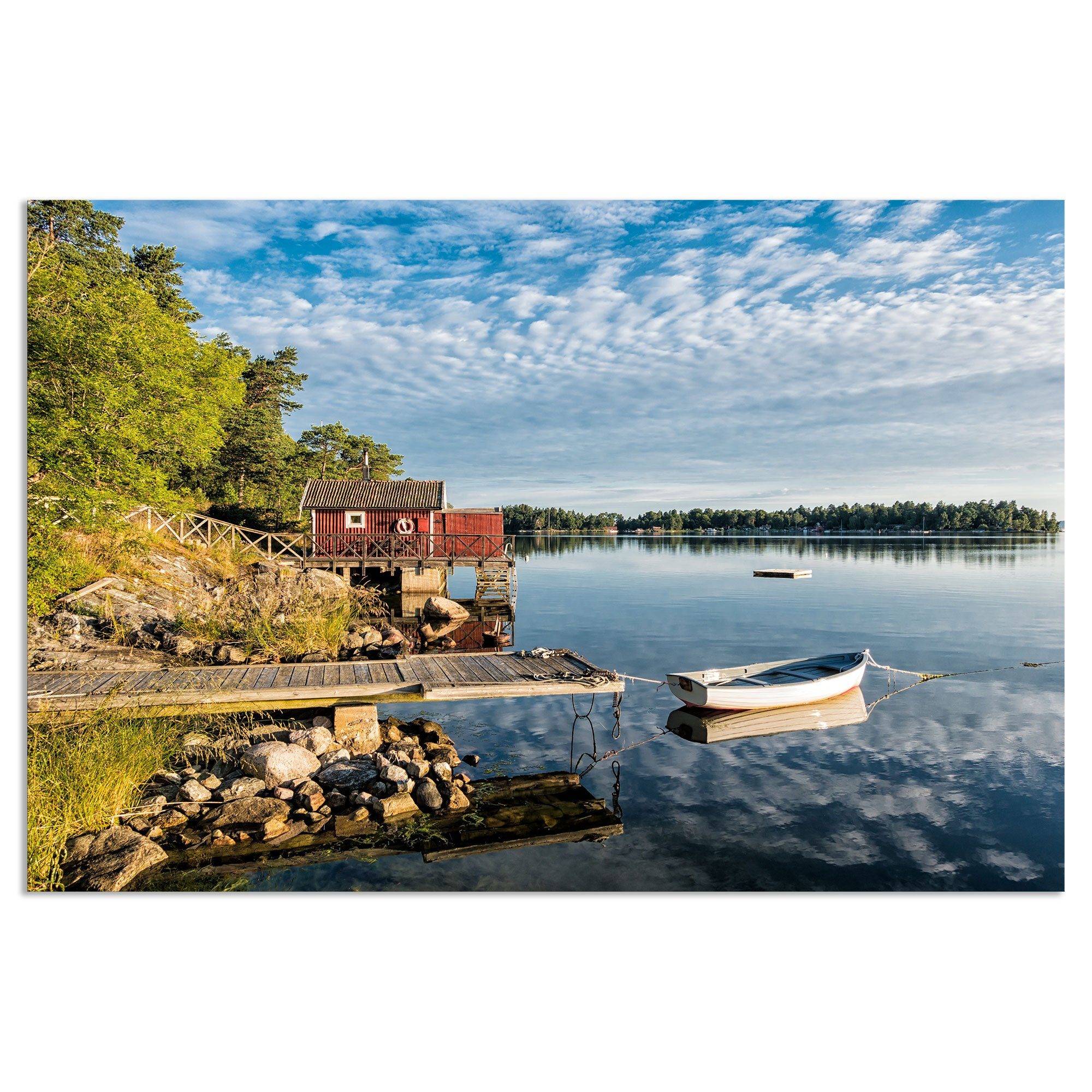 WallSpirit Leinwandbild "Schären - Schwedische Küste" - XXL Wandbild, Leinw günstig online kaufen