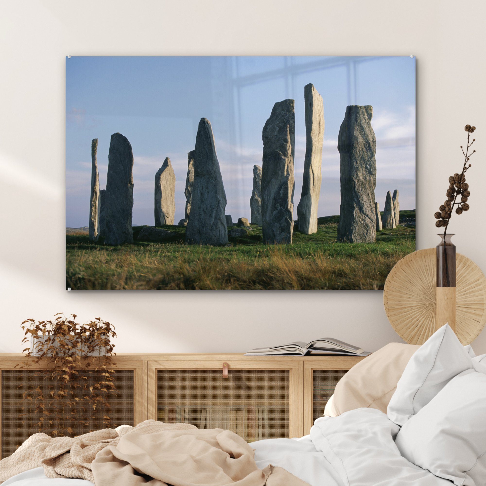 St), Schottland, Steine Wohnzimmer MuchoWow & Calanais von Schlafzimmer Stehende Acrylglasbild (1 Acrylglasbilder in