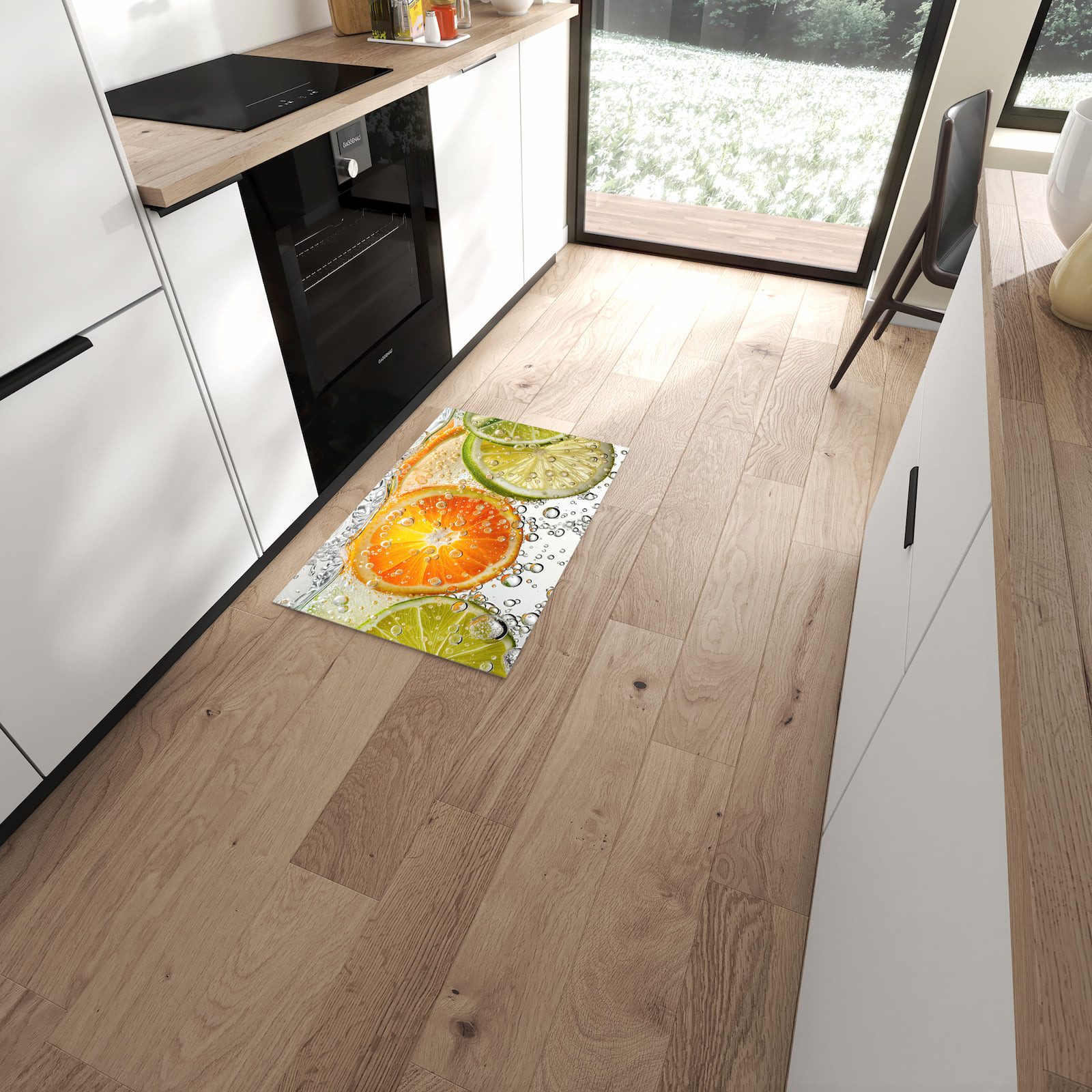 Primedeco Teppich Küchenteppich Frucht Spritzer PVC rutschfest abwaschbar L günstig online kaufen