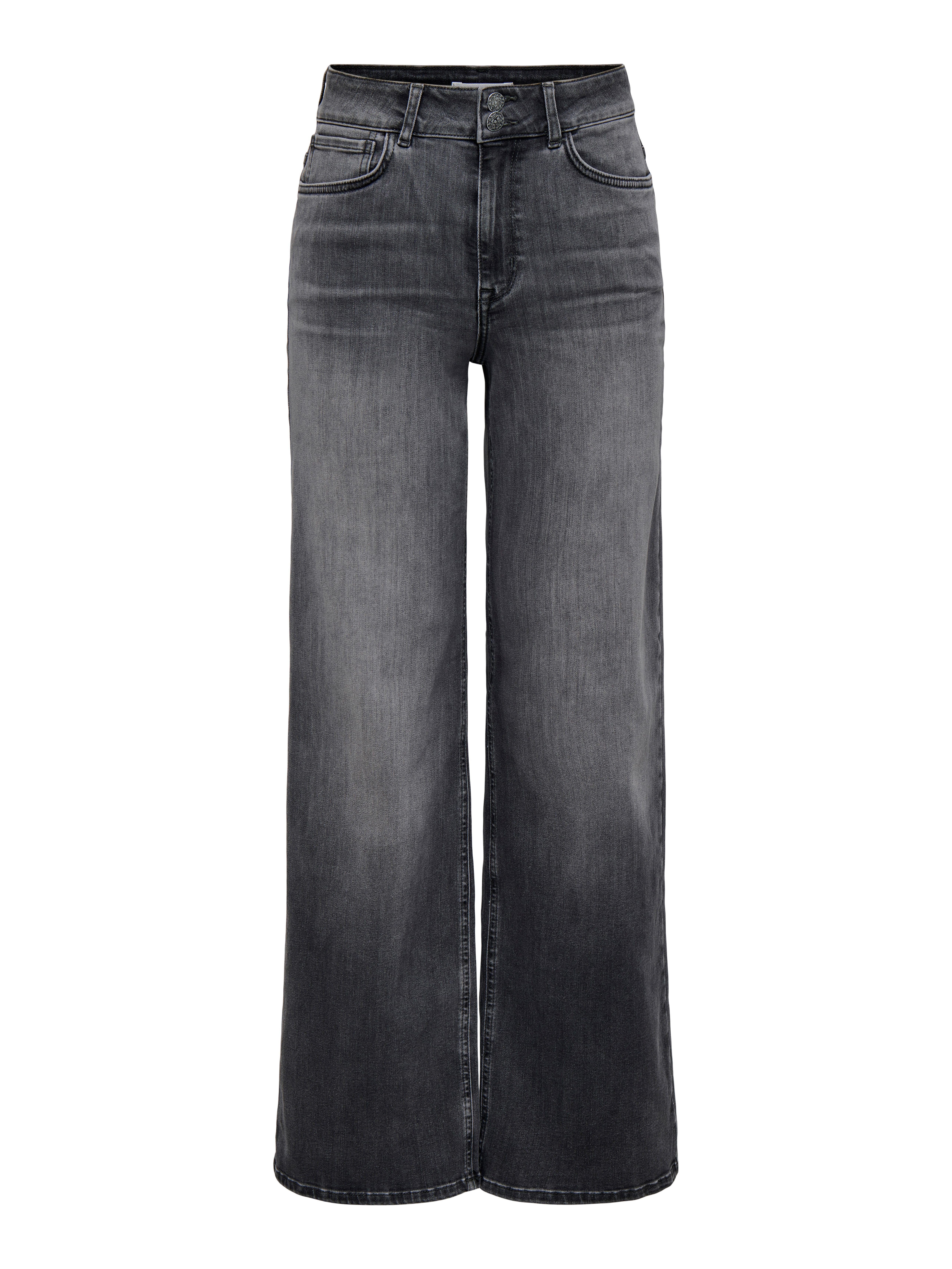 ONLY High-waist-Jeans ONLMADISON BLUSH HW WD DB BT SIK221 NOOS hohe Leibhöhe, weite Beinform, gewaschener Denim-Look