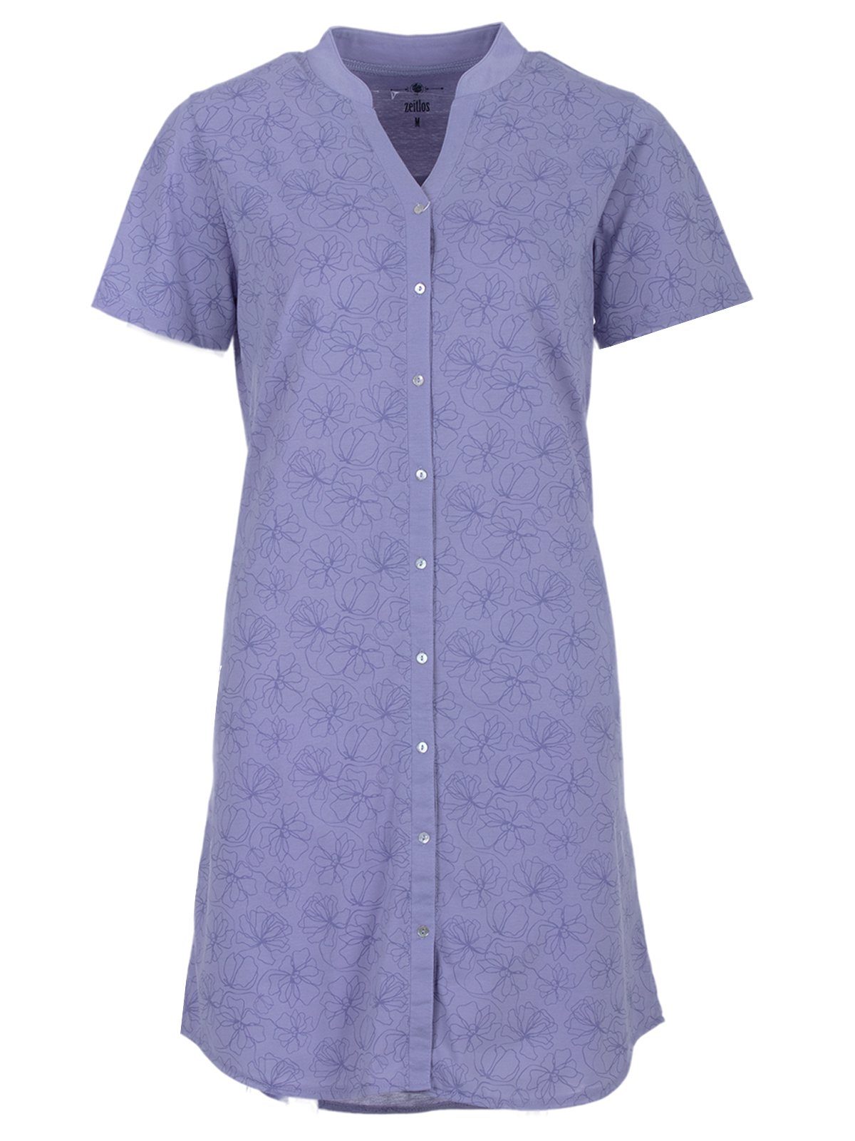 zeitlos Nachthemd Nachthemd Kurzarm - Blüten Kragen Floral günstig online kaufen