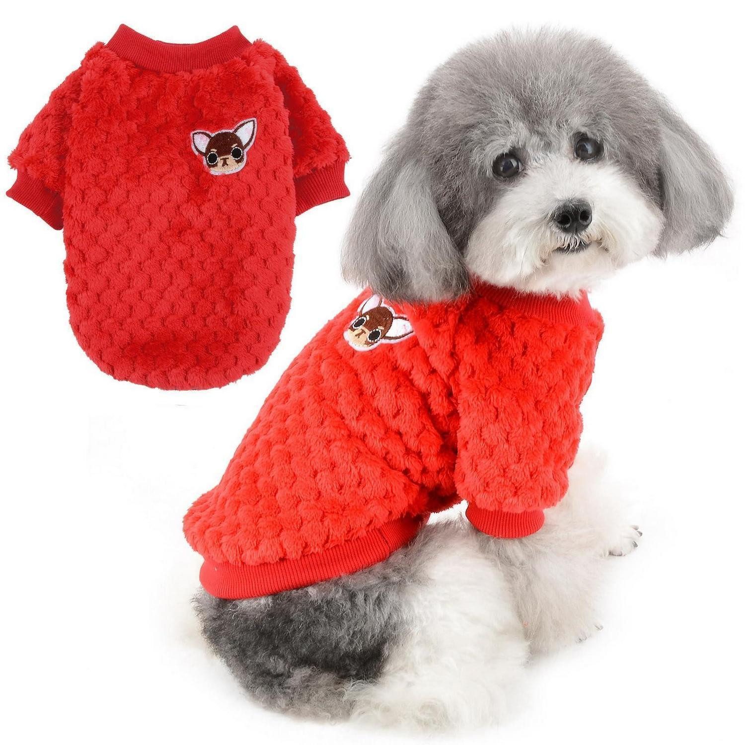 LuxusKollektion Hundepullover Hundepullover Fleece Rot M