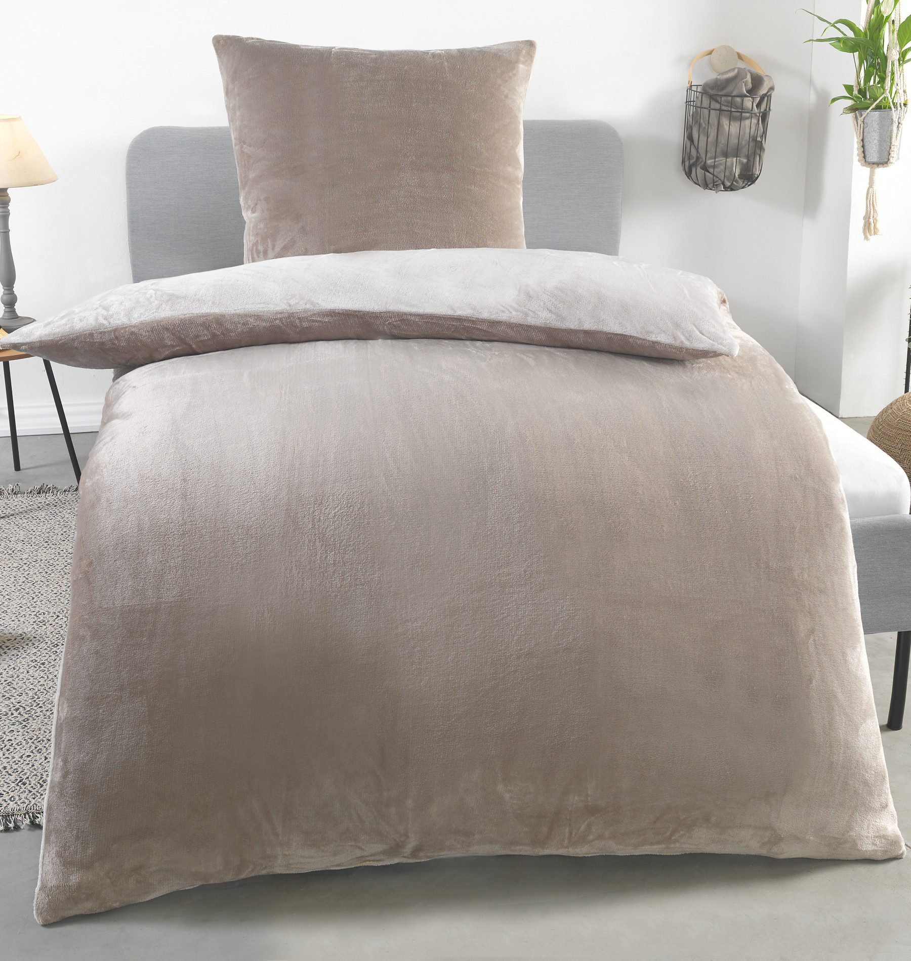 Dreamhome Wendebettwäsche 135x200 + 80x80 cm Cashmere Touch Bettwäsche, atm günstig online kaufen