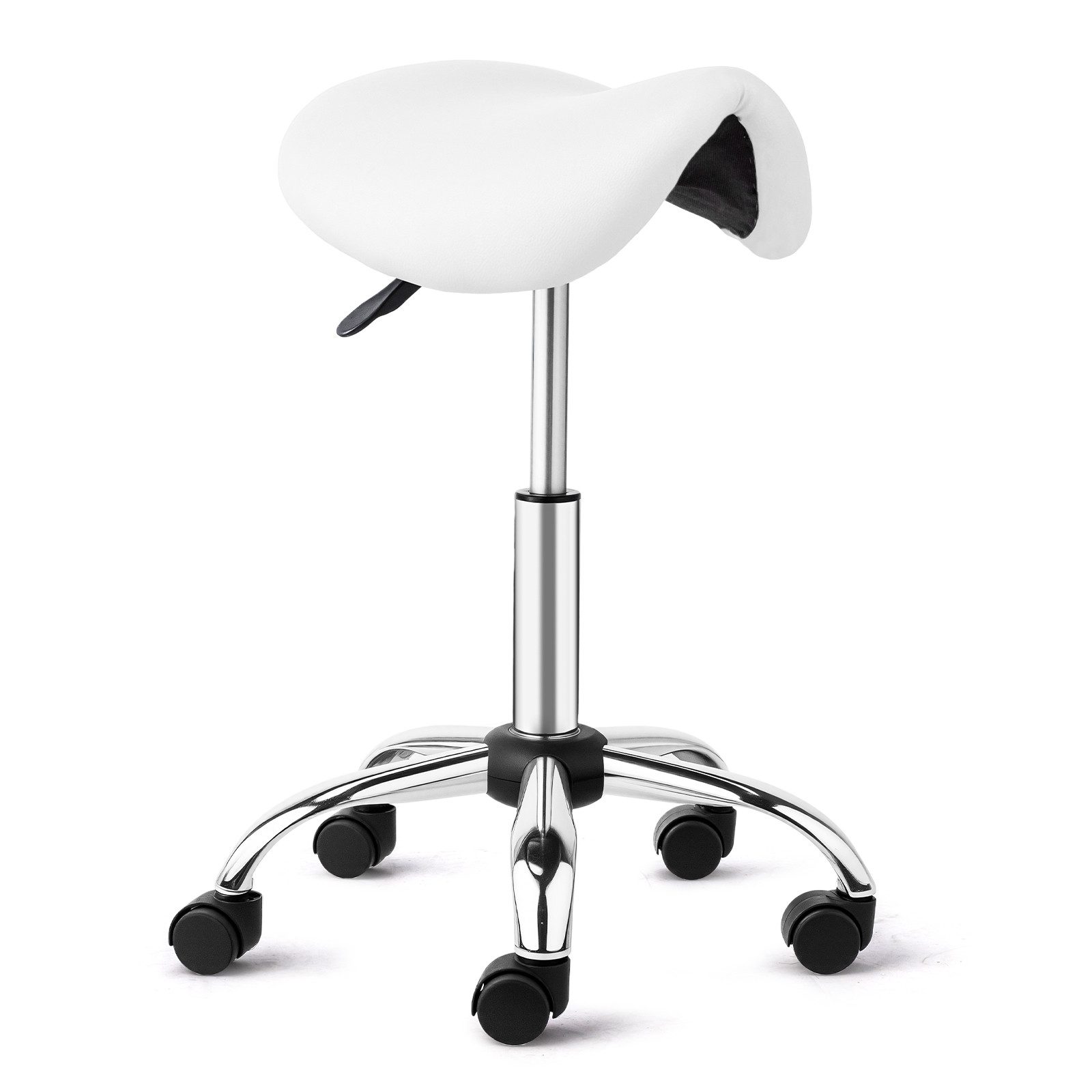 VINGLI Drehhocker Sattelhocker, Rollhocker, Bürohocker, Drehhocker,Arbeitshocker, höhenverstellbar, 360° drehbar, 150 KG Tragkraft