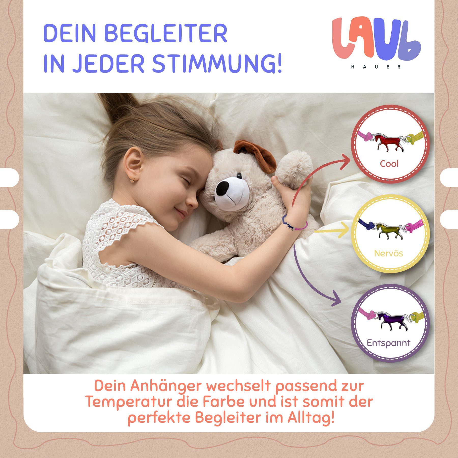 Laubhauer Armband Set Stimmungsarmband Pferd Einhorn günstig online kaufen