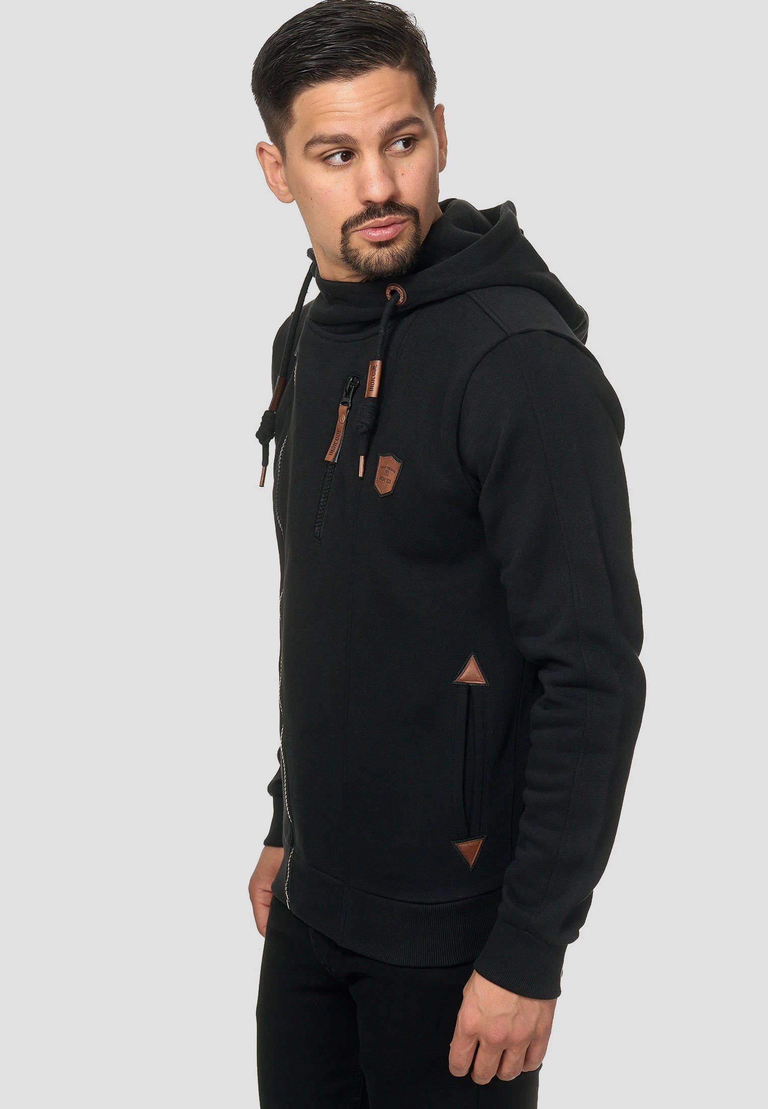 Sweatjacke Indicode Black Elm