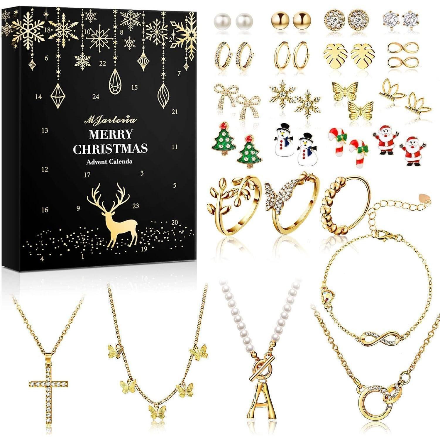 LuxusKollektion Schmuck-Adventskalender Weihnachts-Schmuck Adventskalender 2026 für Damen Mädchen, 24