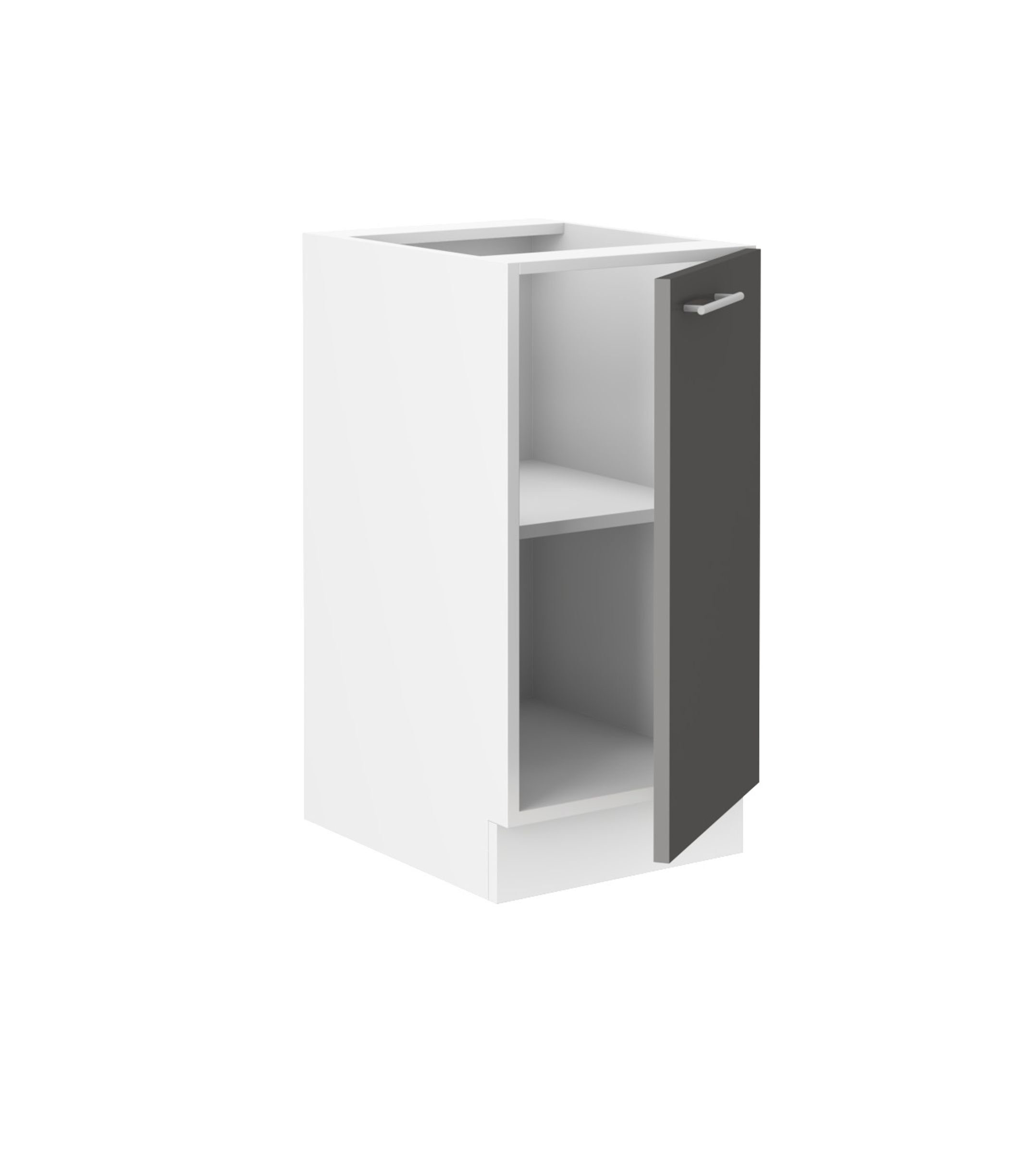 Hochglanz cm 40 Grau Unterschrank Küchenblock Küchenzeile matt Weiß + Lara Küche Küchen-Preisbombe