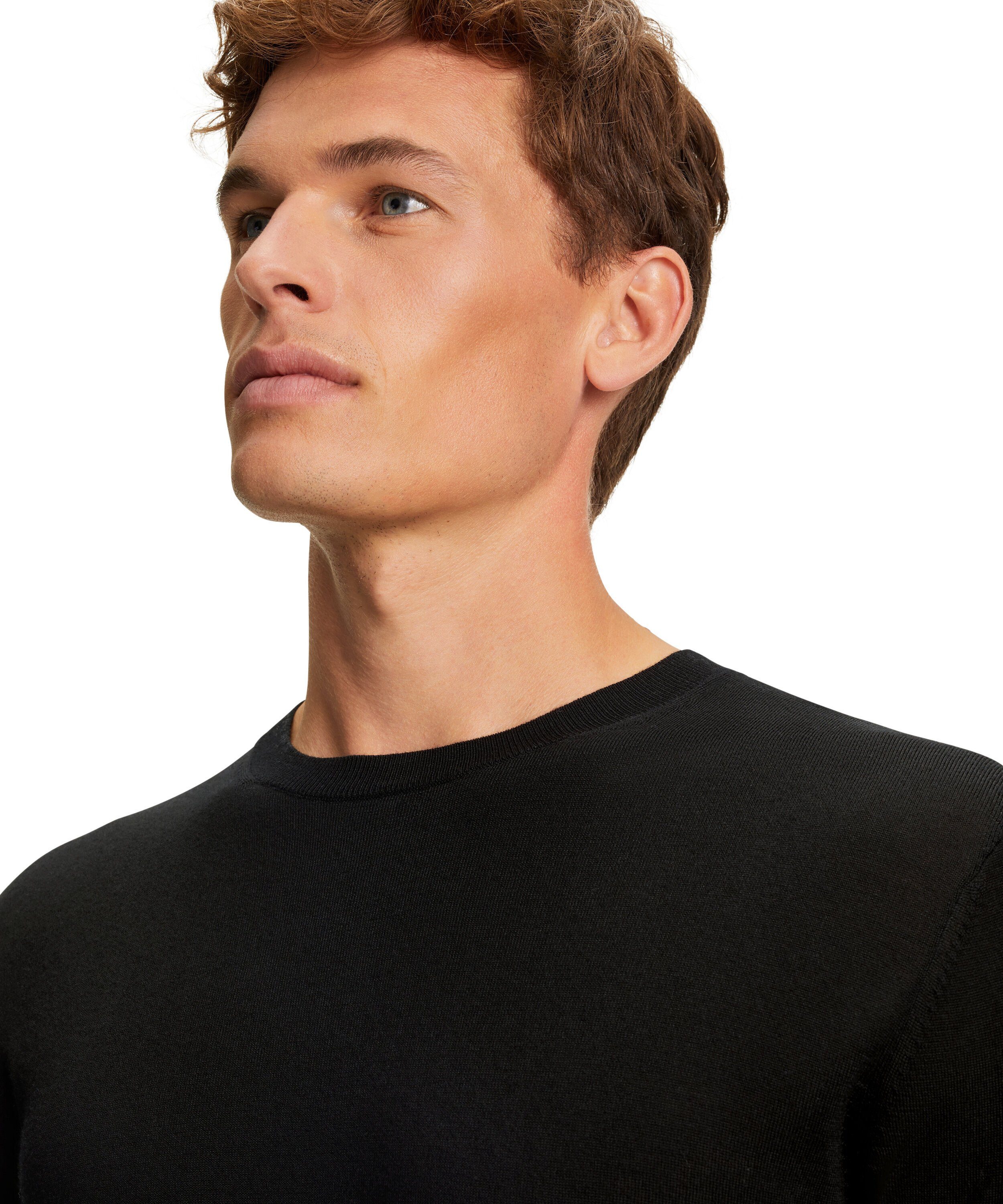 FALKE Strickpullover Pullover aus ultrafeiner Merinowolle (1-tlg) aus ultrafeiner Merinowolle