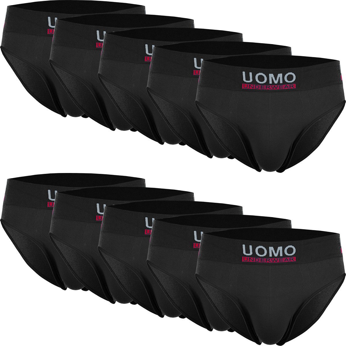 GIANVAGLIA Schlüpfer Nahtlose Herren Slips 10er Pack Mikrofaser Komfort Elastisch Bequem (10-St) nahtlos, Mikrofaser, elastisch, atmungsaktiv, bequem – Bild 5 von 5