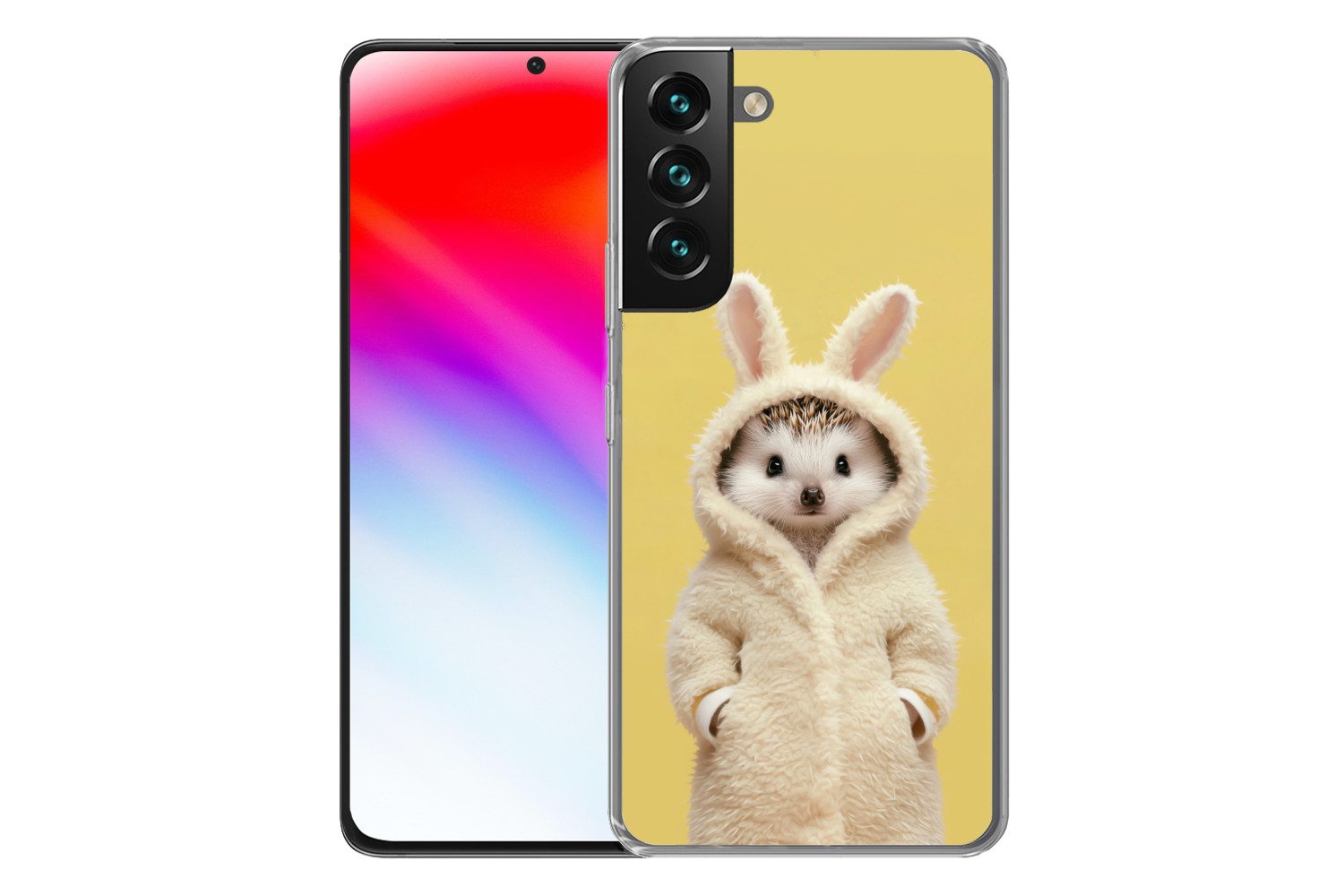 MuchoWow Handyhülle für Samsung Galaxy S22 Igel - Osterhase - Kostüm, Phone Case, Silikon, Schutzhülle Dünn